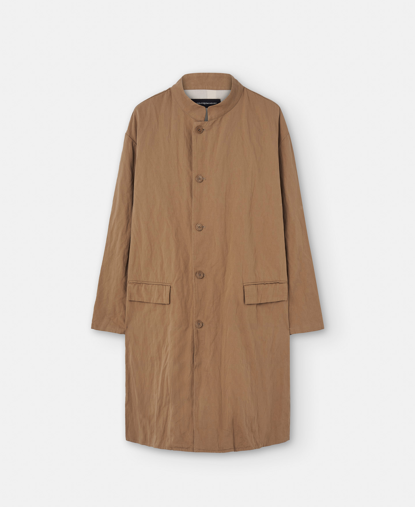 Cotton and metallized fiber trench coat image number 4