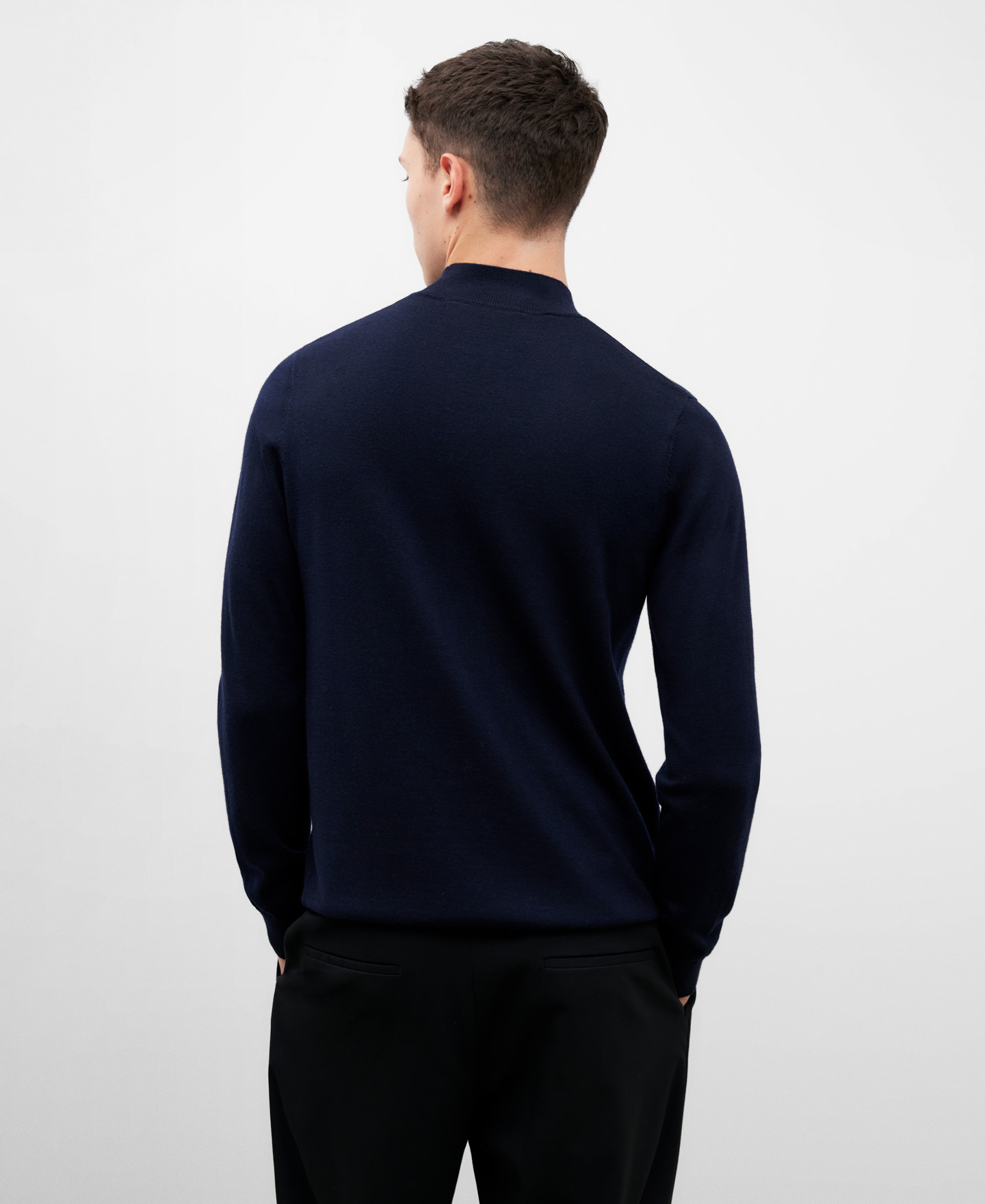 Merino wool perkins collar sweater men image number 2