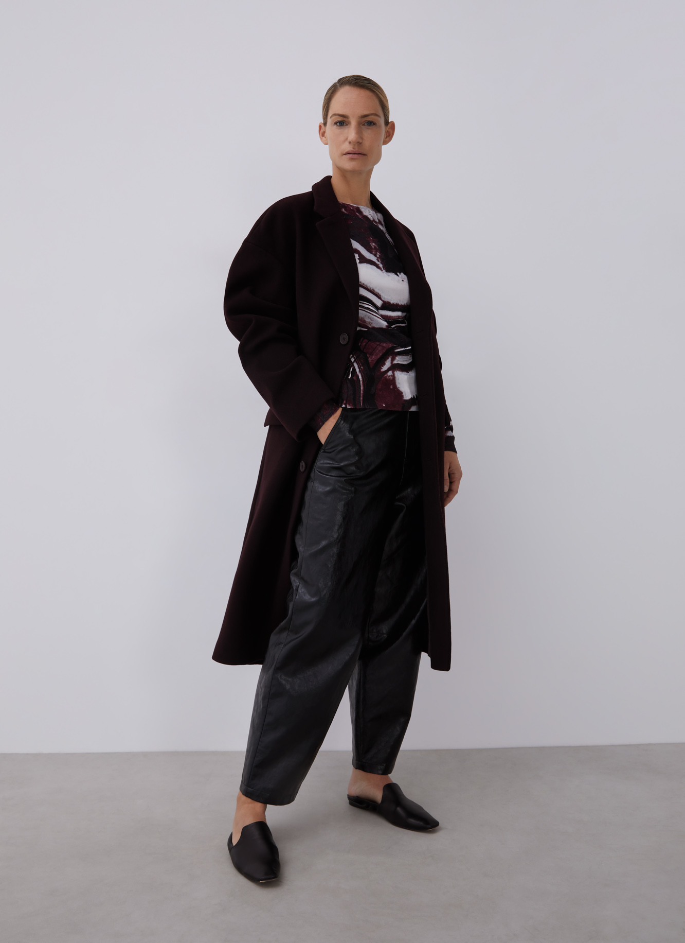 Printed sweater with crew collar image number 5