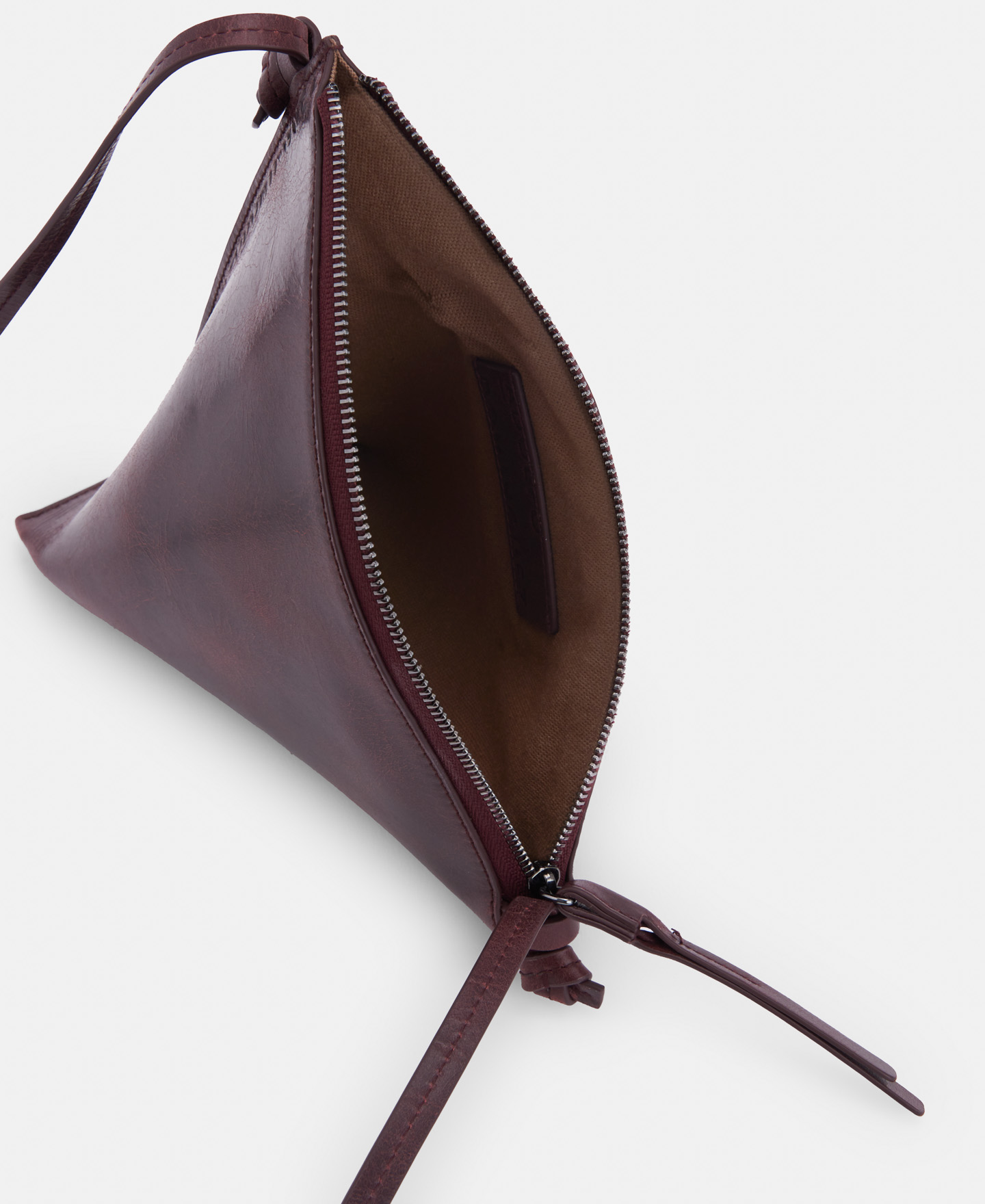 Triangular leather clutch image number 2