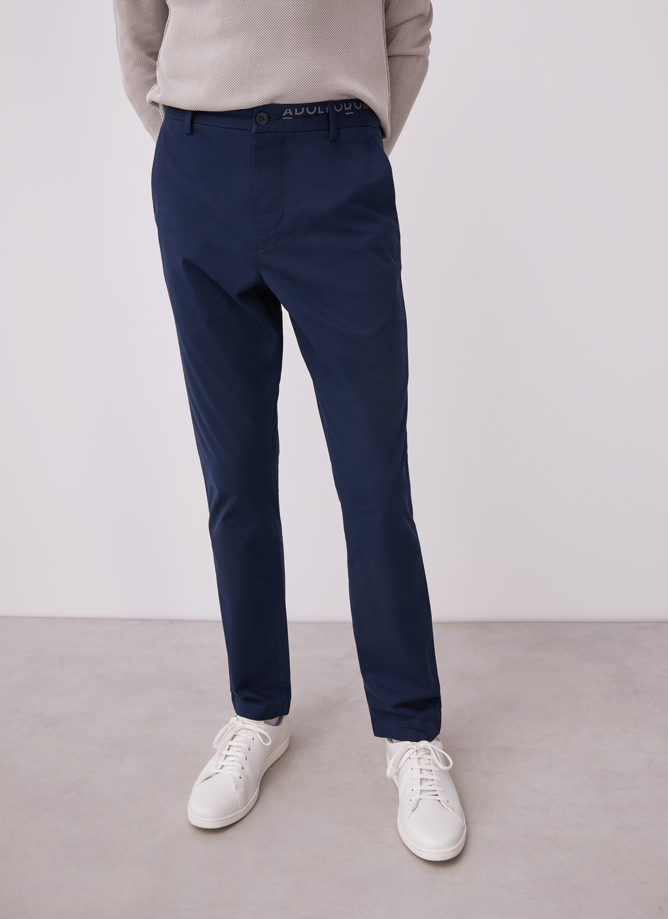 Elastic cotton trousers image number 0