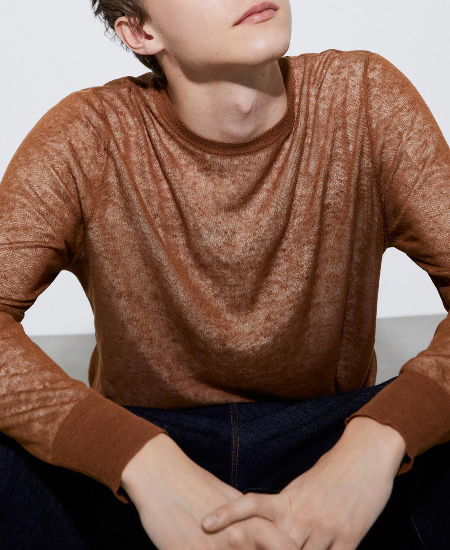 Double layer responsible viscose sweater image number 3