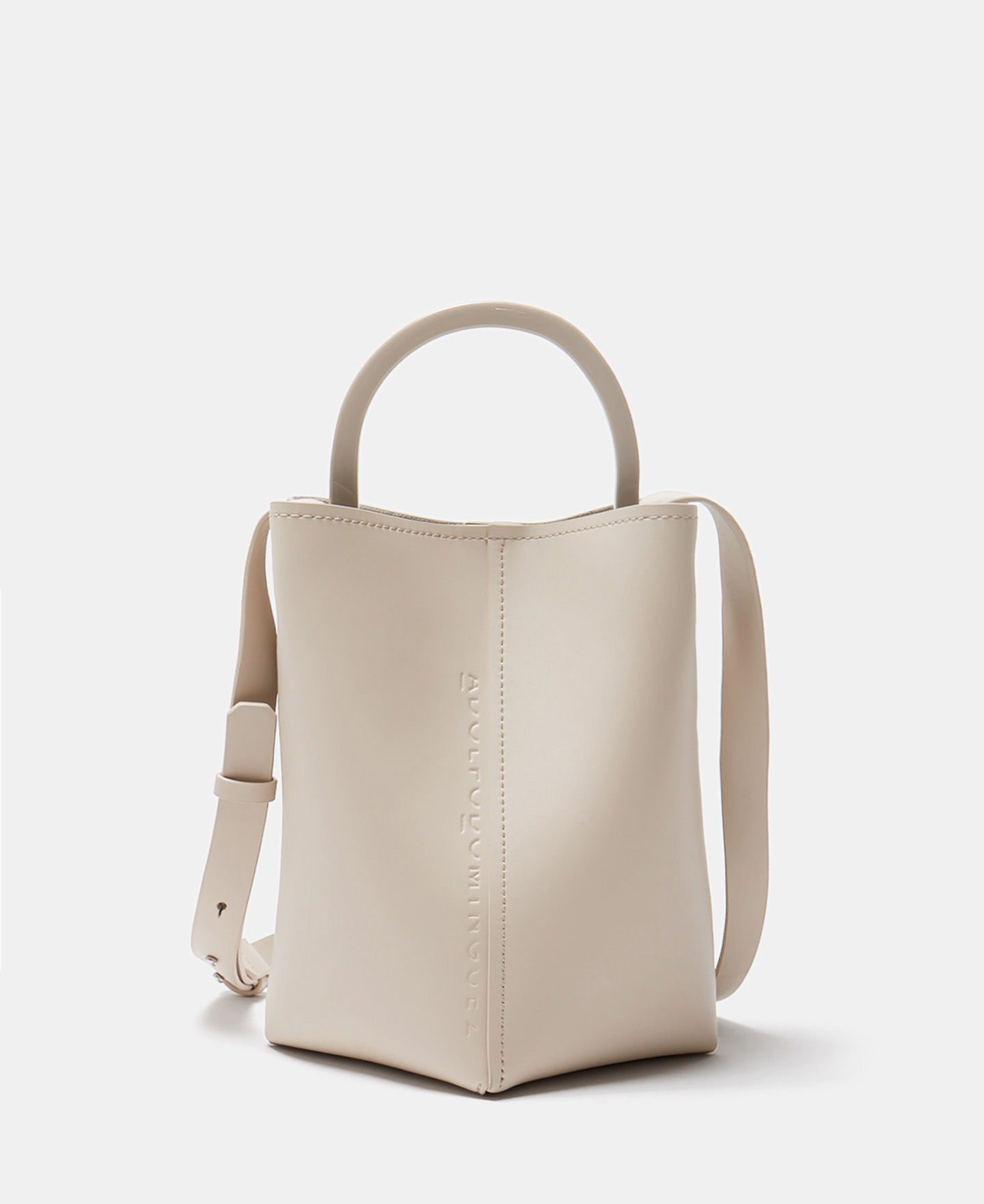 Bolso cubo en piel vaqueta image number 0