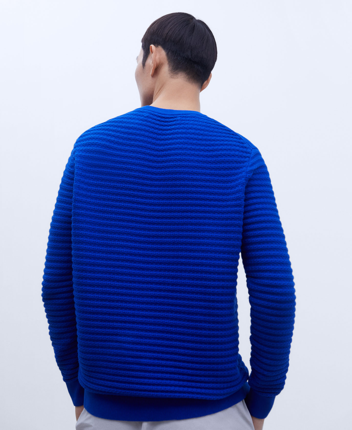 Cotton round neck sweater. image number 2