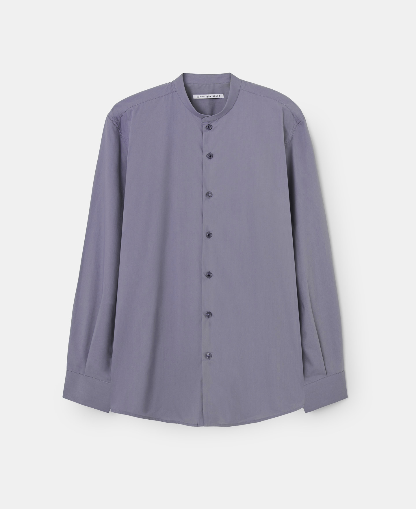 Mandorin collar shirt in cotton image number 4