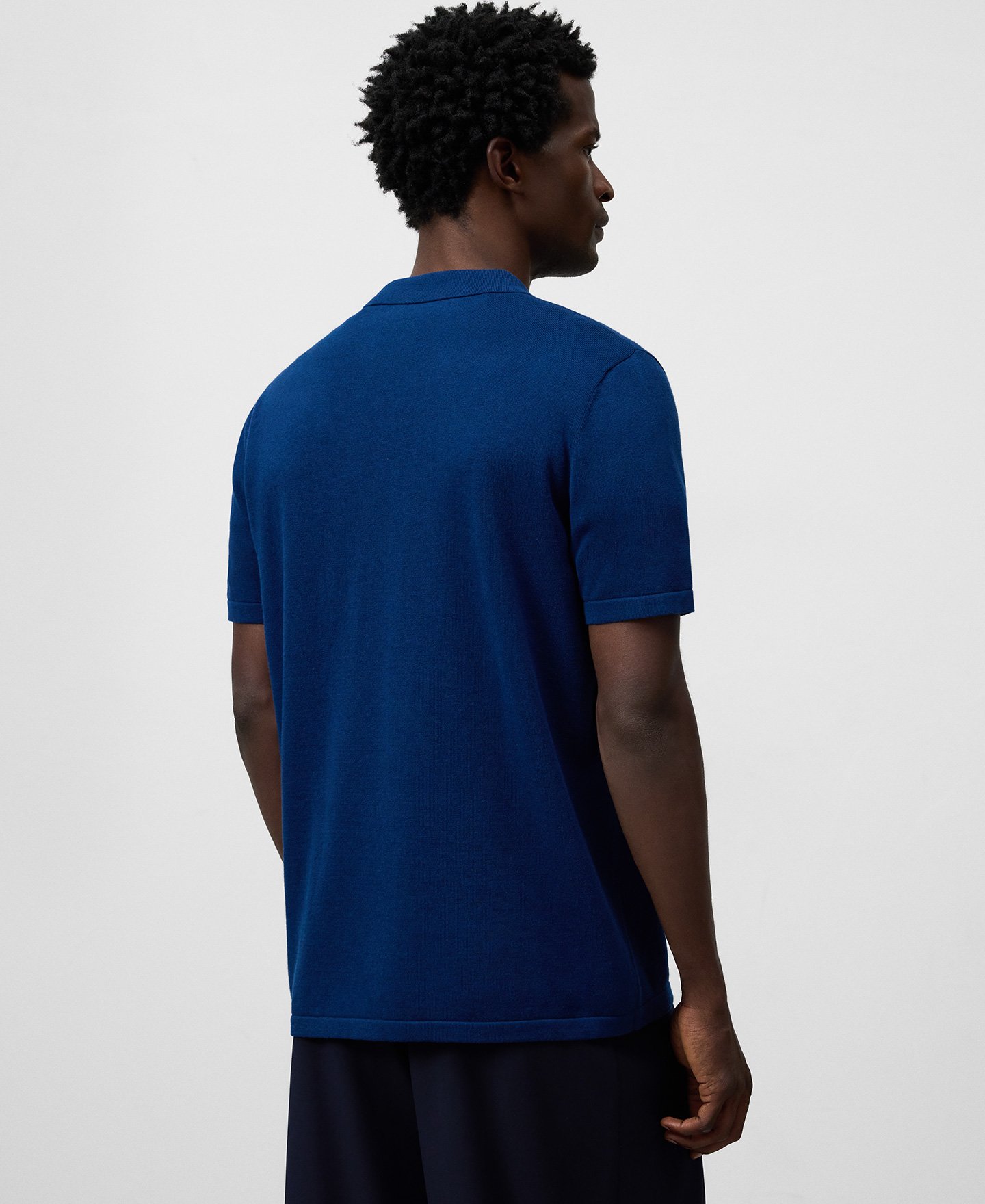 Regular fit heather polo shirt man image number 2