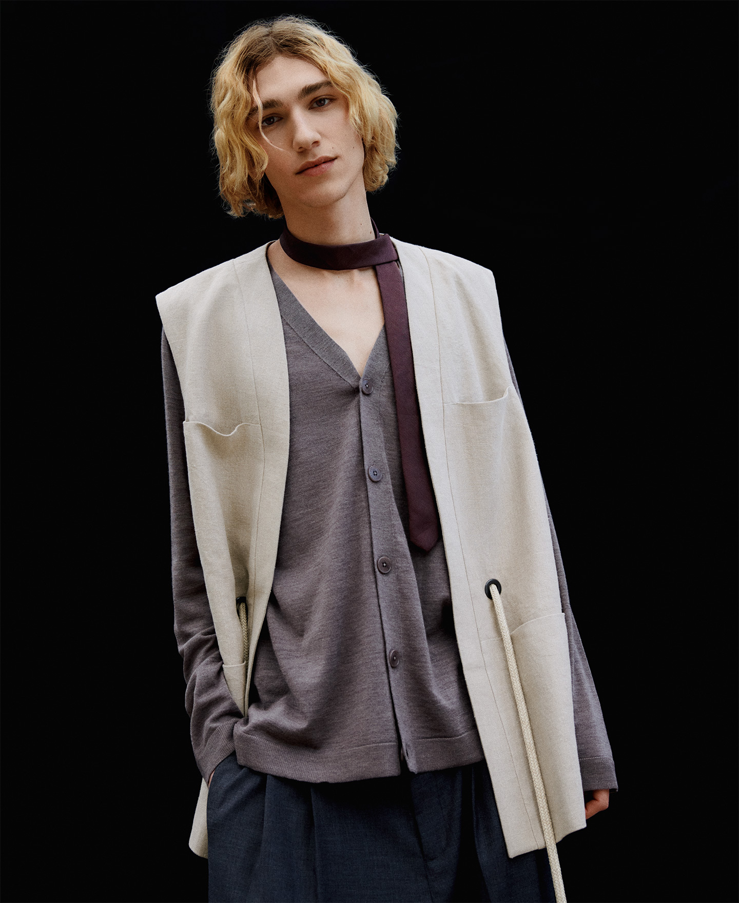 Gilet en lin responsable homme image number 0
