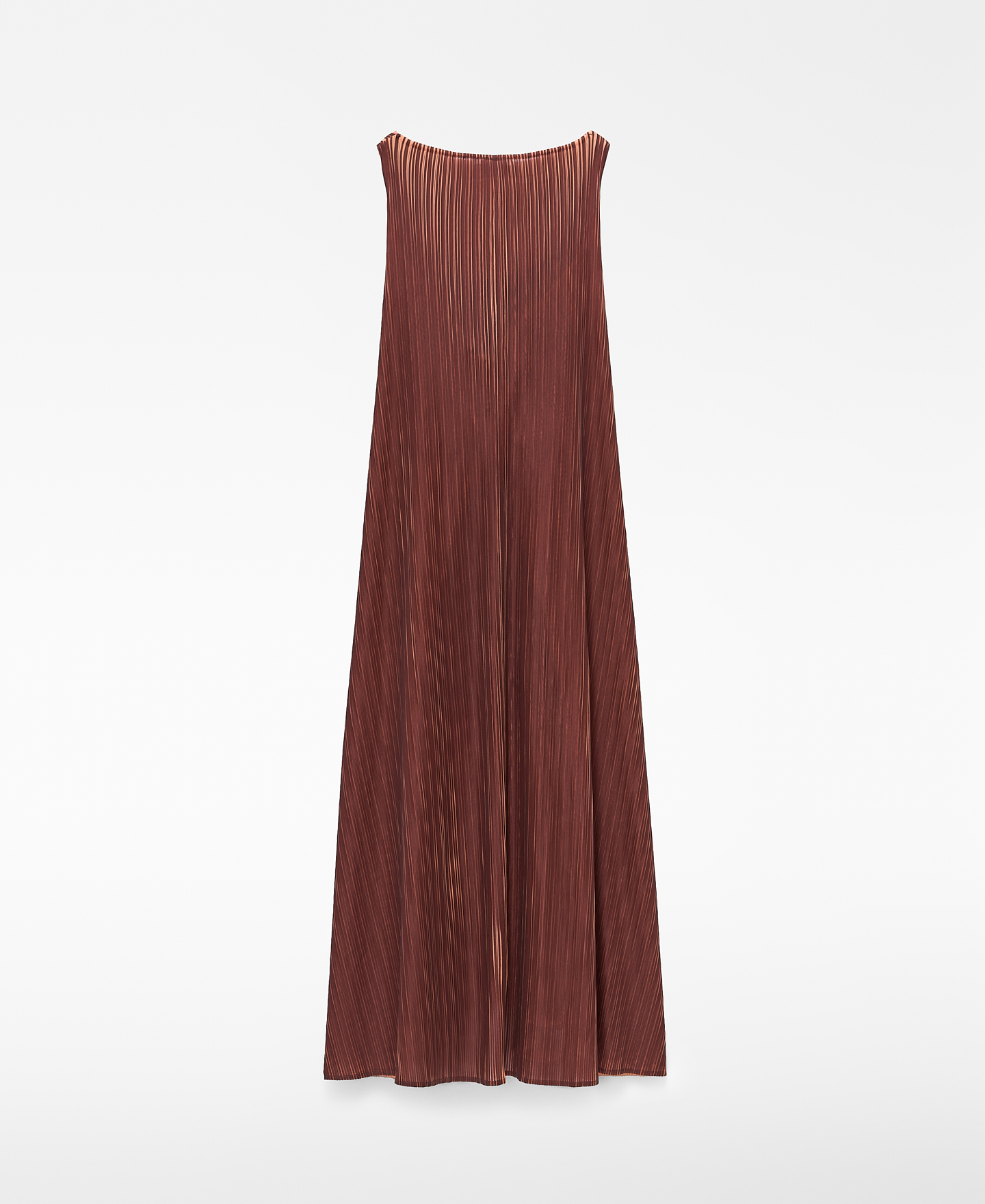 Crinkle two-tone dress with back cape image number 5