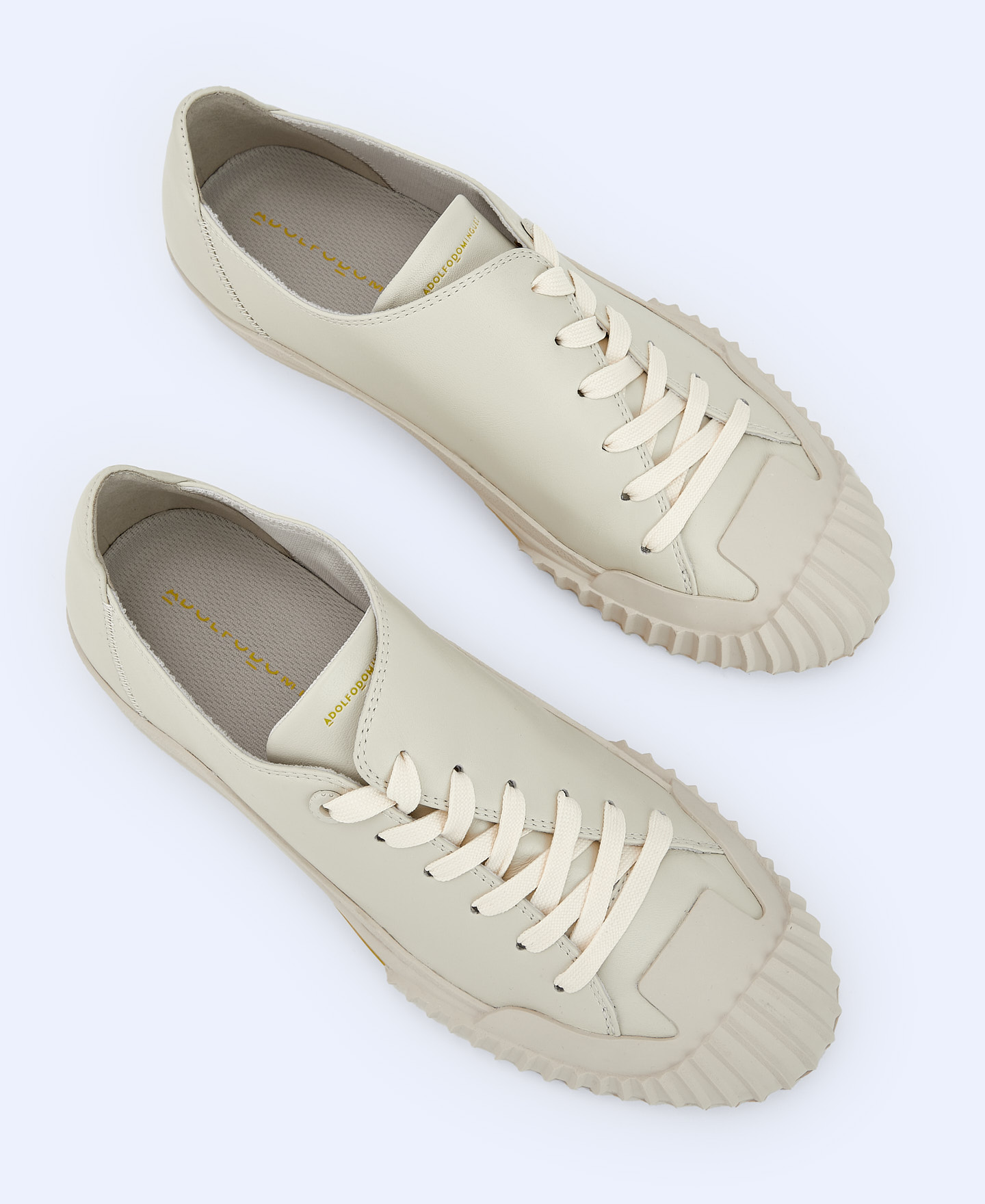 Oblique line leather sneaker image number 1