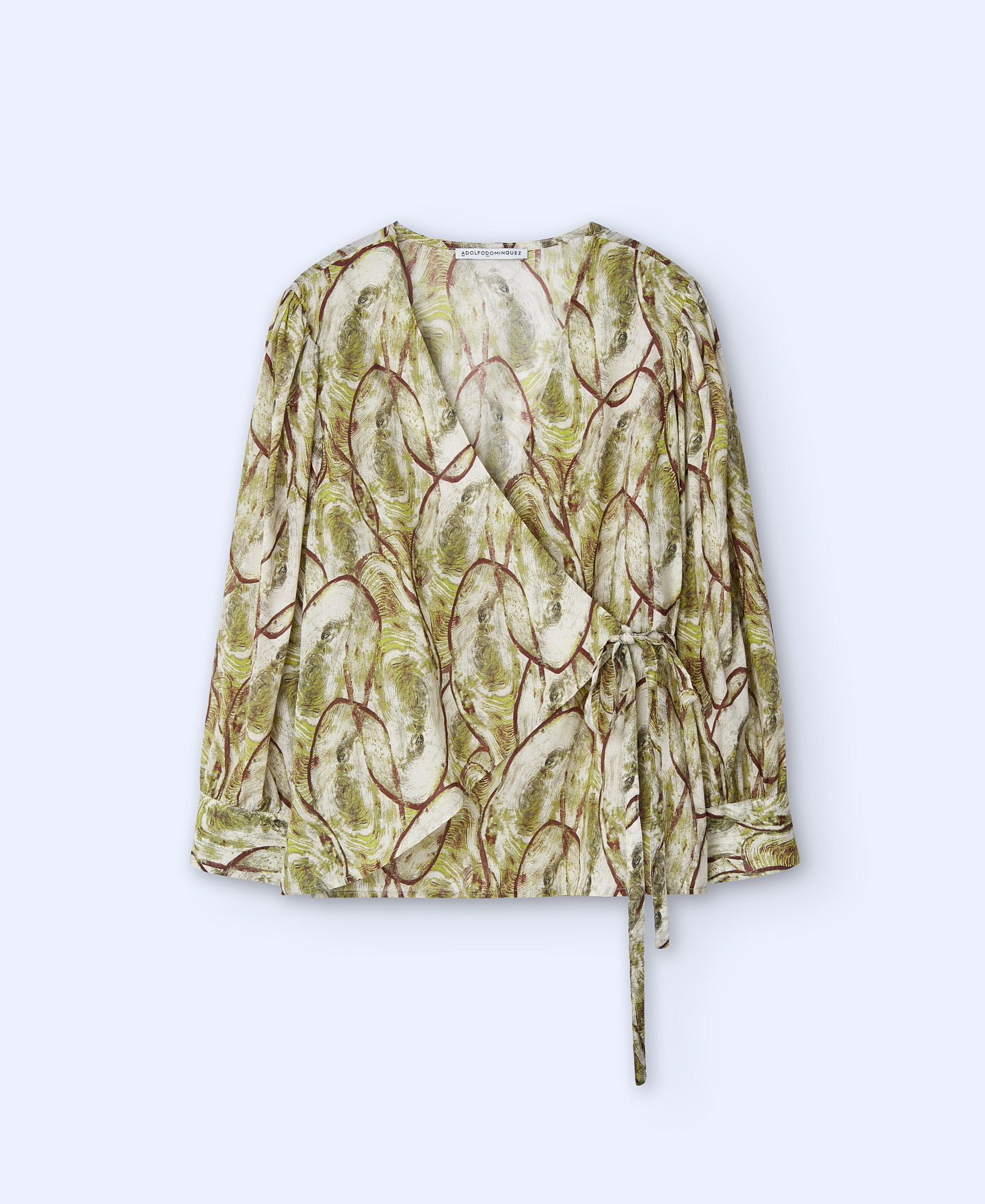 Cotton puffed sleeve shirt image number 0