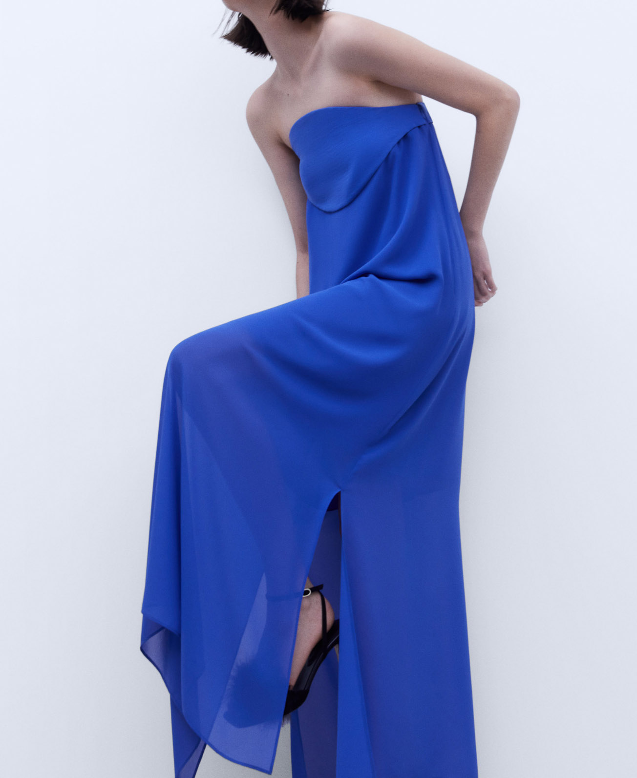 Asymmetric neckline dress image number 4