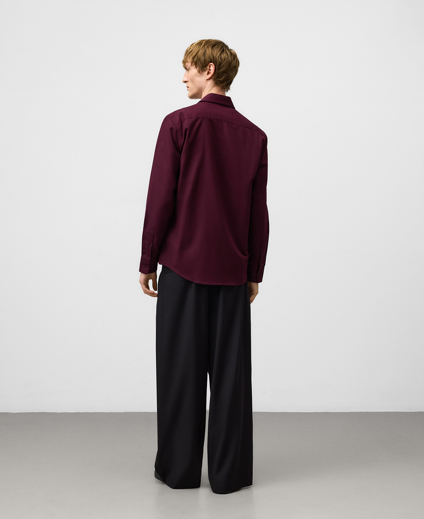 Organic cotton spread collar shirt man image number 2