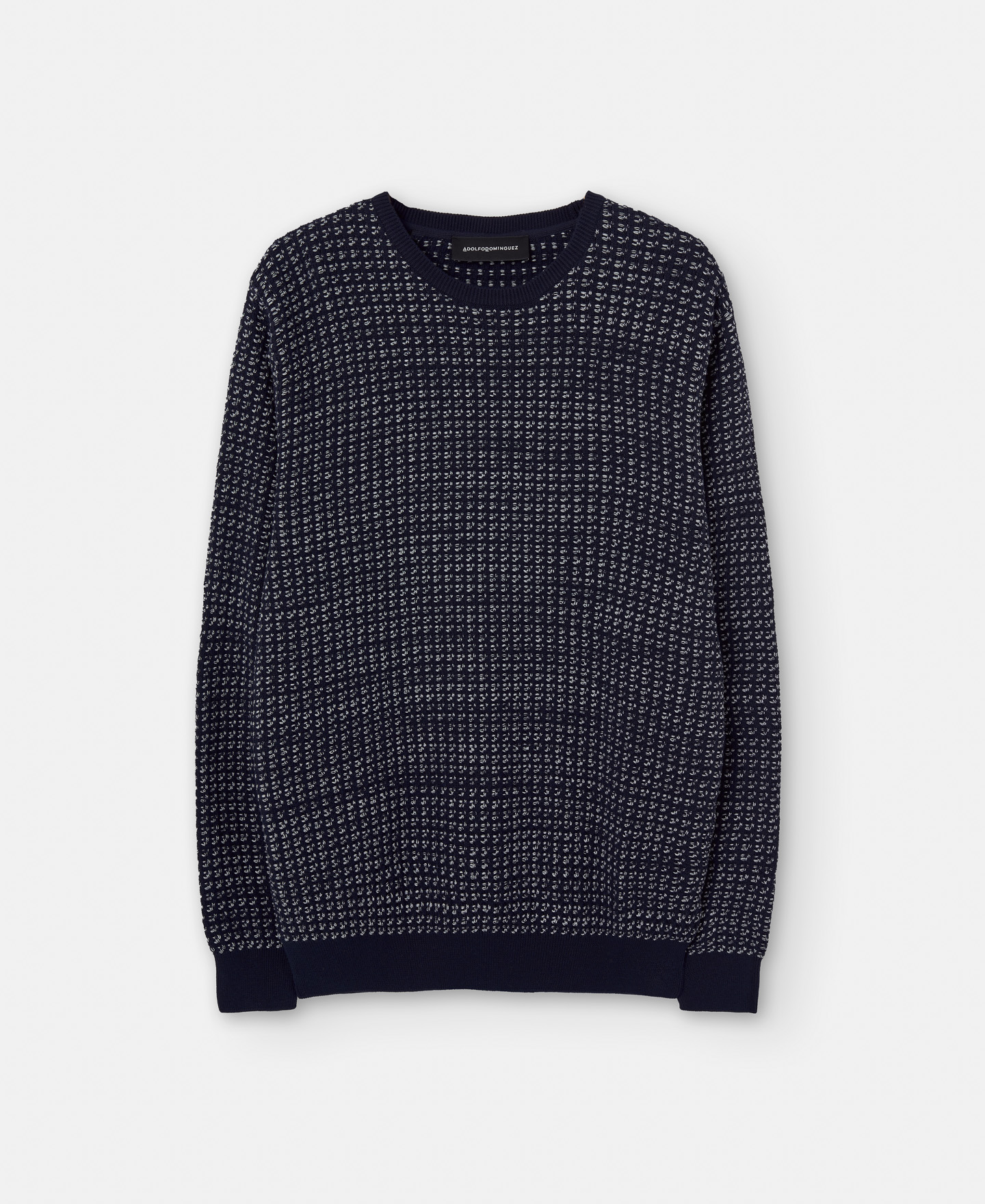 Cotton blend knit sweater image number 4