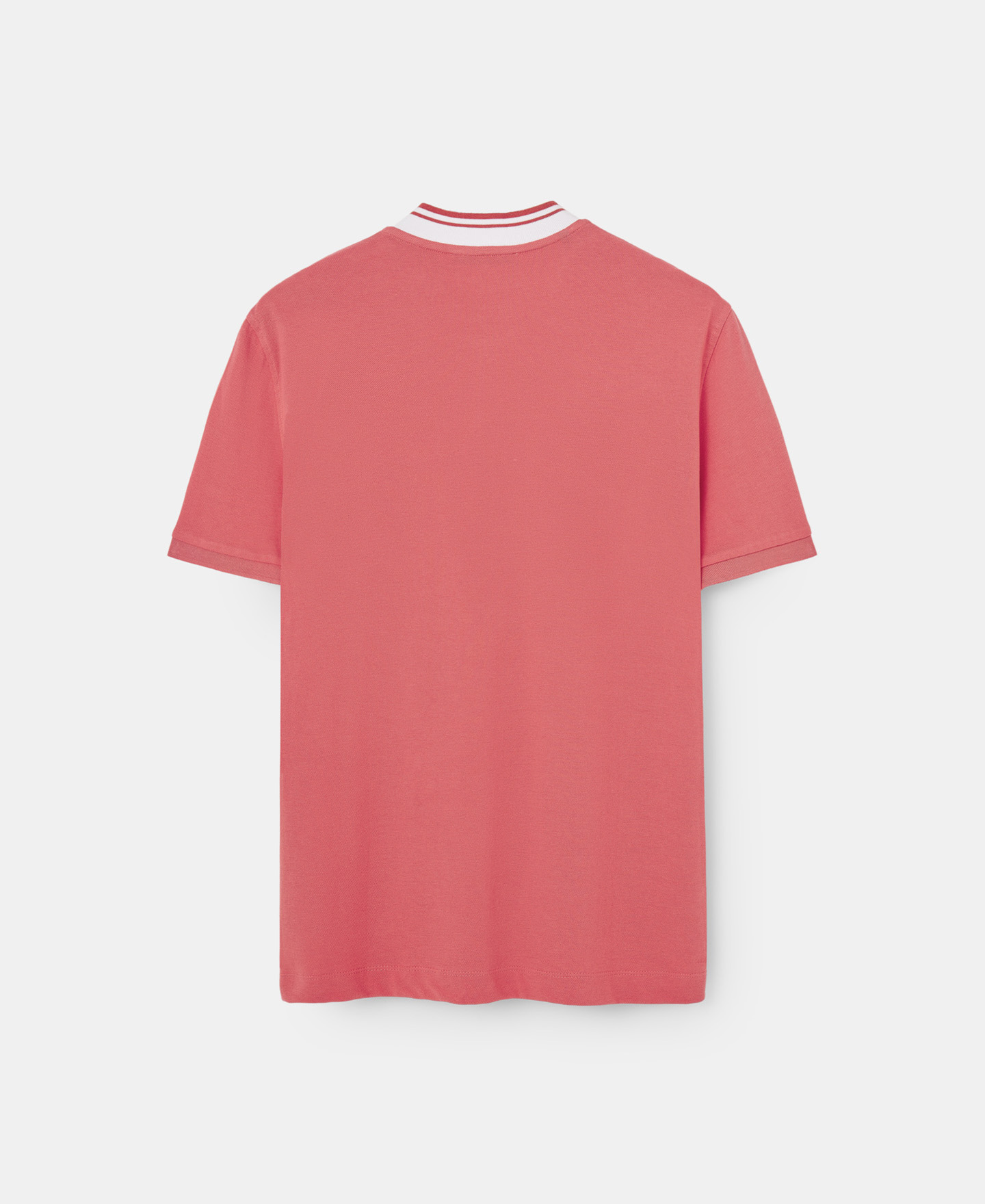 White pique polo shirt image number 5