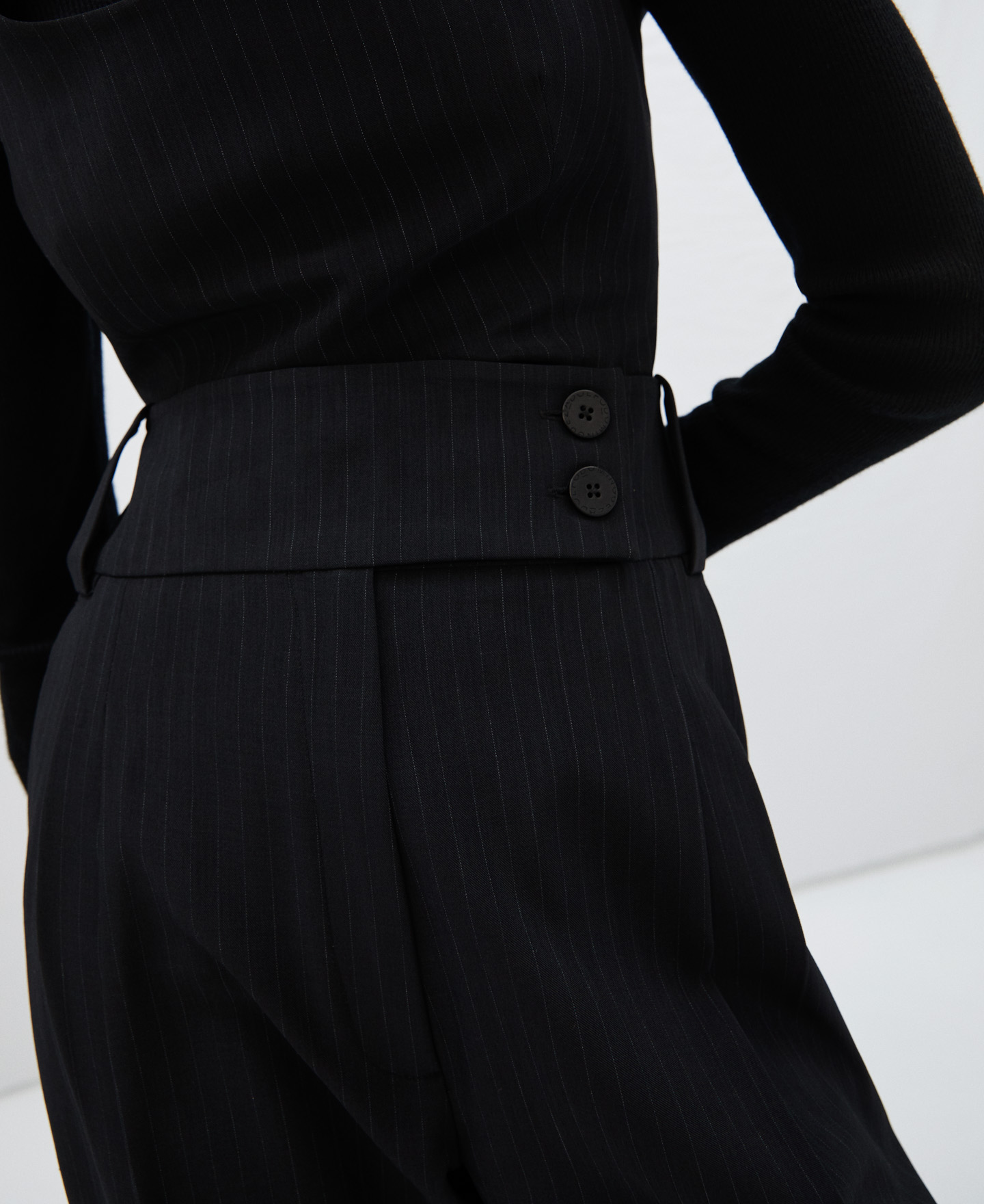 High waisted trousers pinstripe image number 3