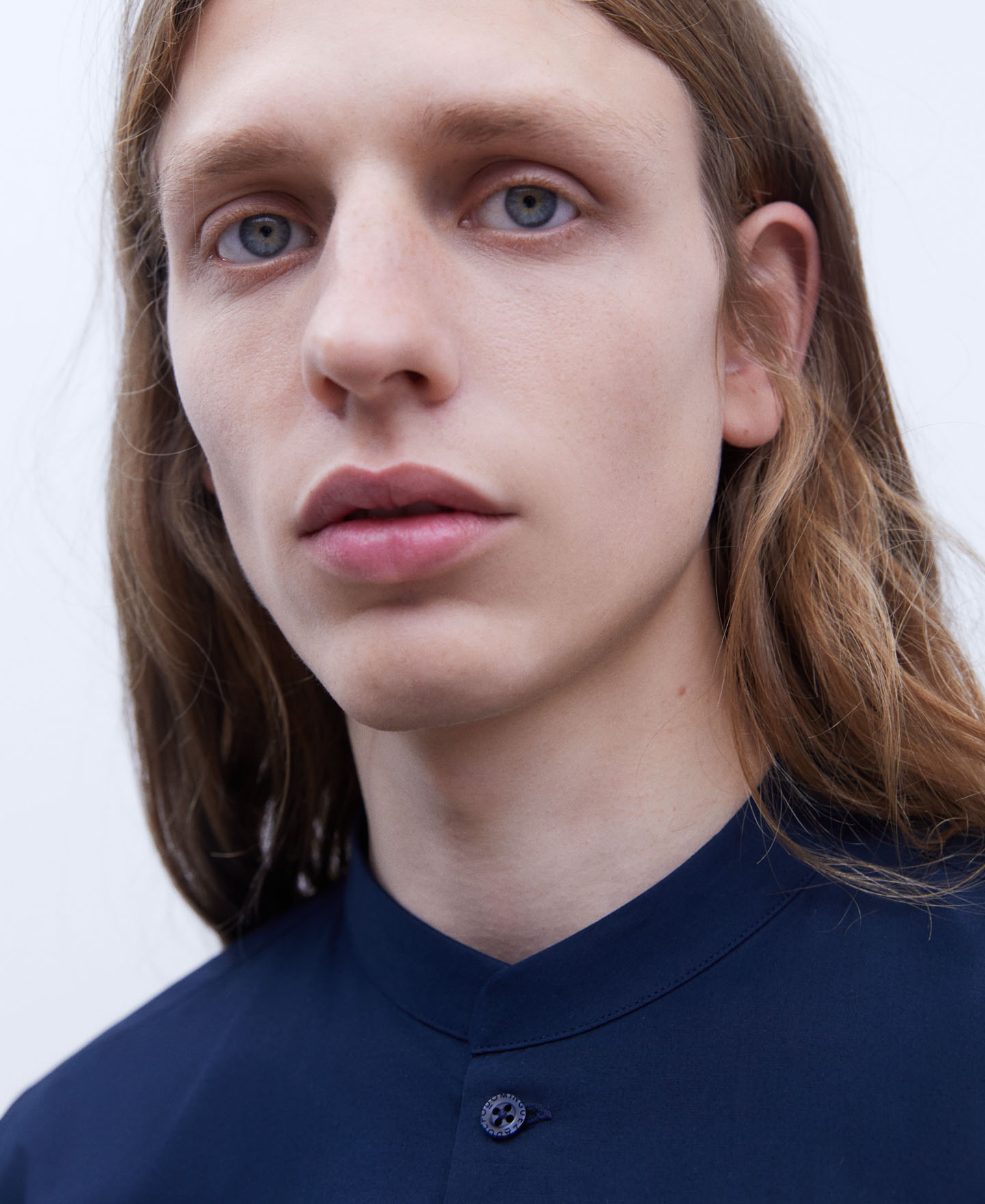 Organic cotton Mandarin collar shirt image number 3