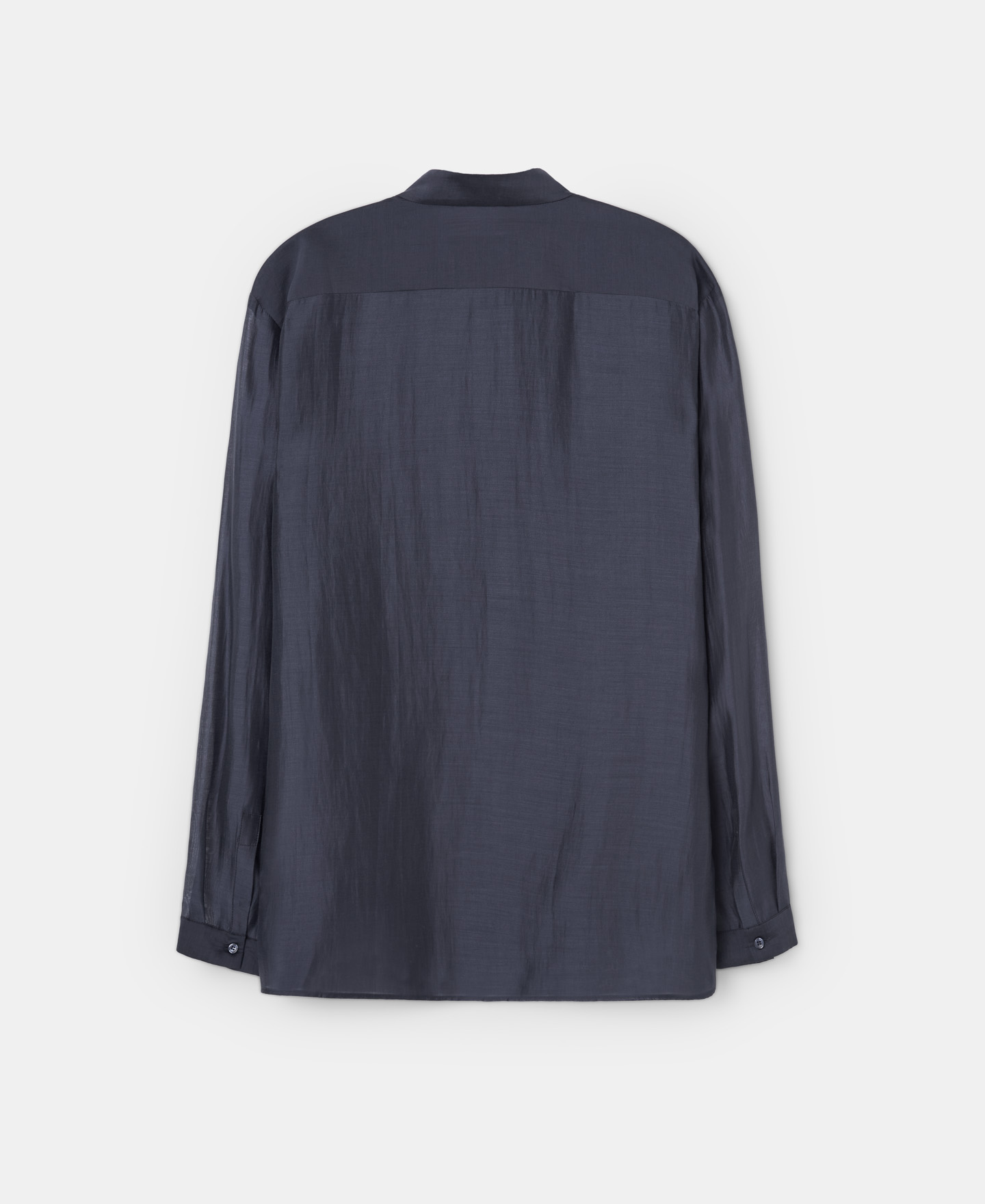 Semi-transparent mandarin collar shirt image number 5