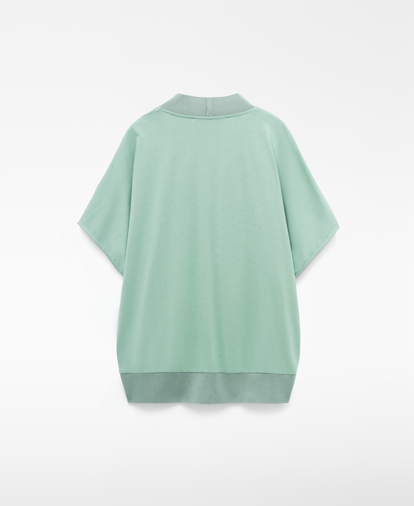 Double-fabric V-neck T-shirt image number 5