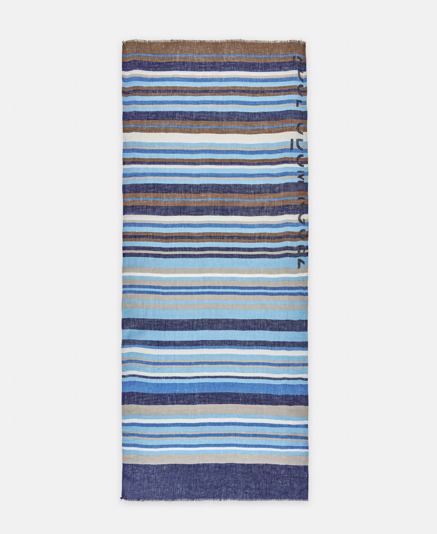European responsible linen striped shawl image number 0