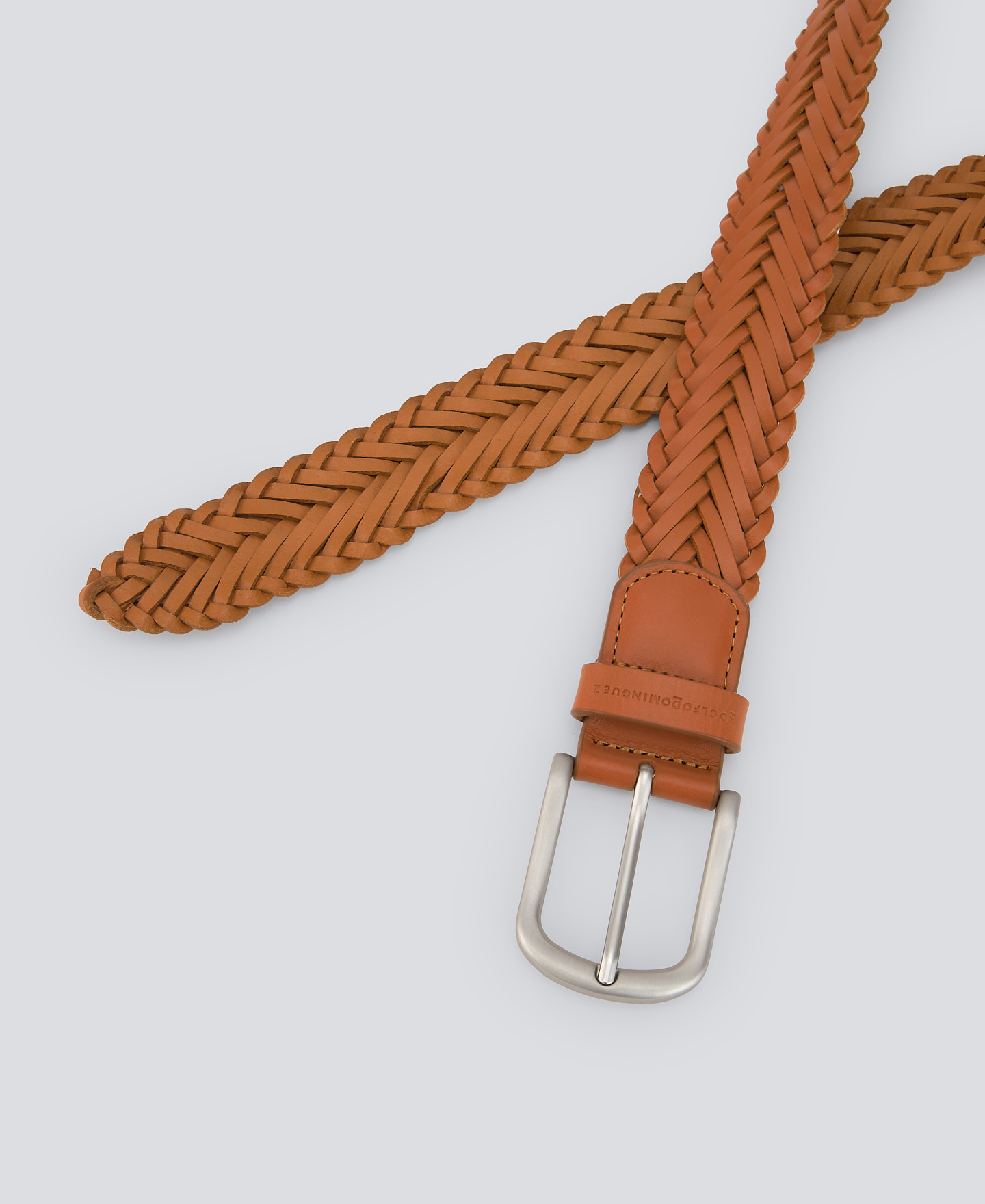 Braided leather belt man image number 2