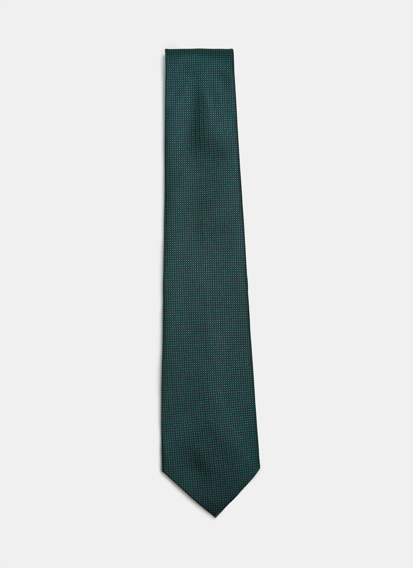 Silk tie with textured classic motif image number 0