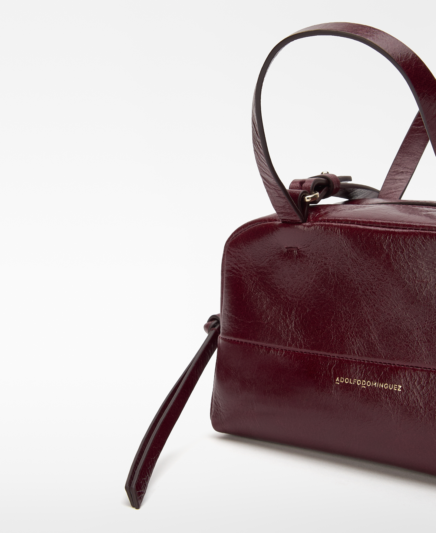 Ori&oacute;n leather mini bowling bag image number 3