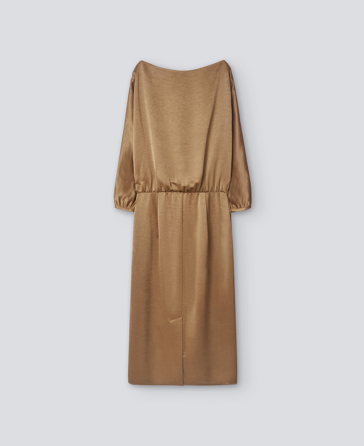 Vestido midi camel mujer image number 5