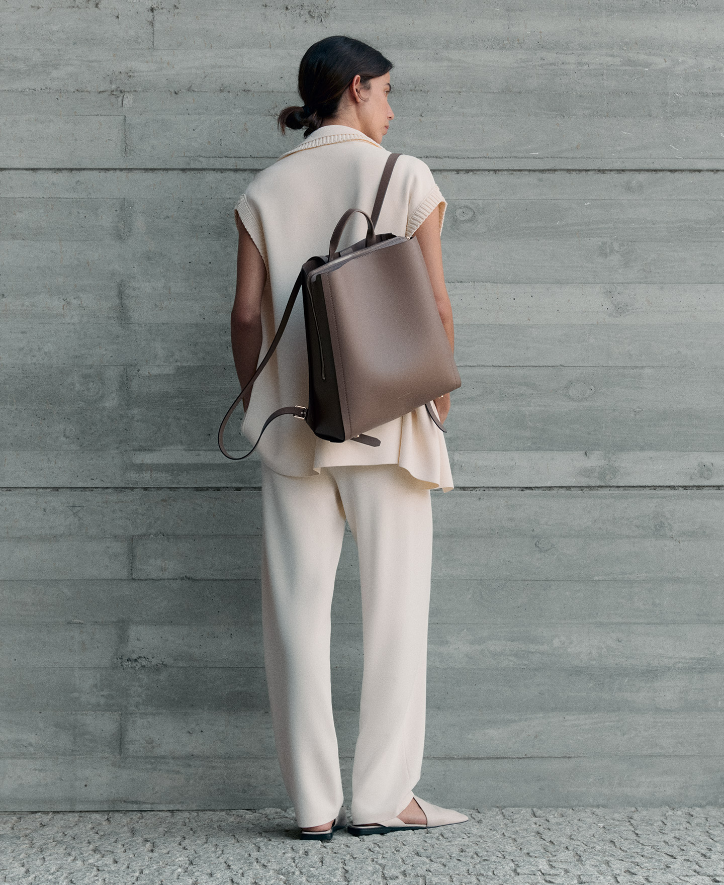 Mica leather backpack image number 8