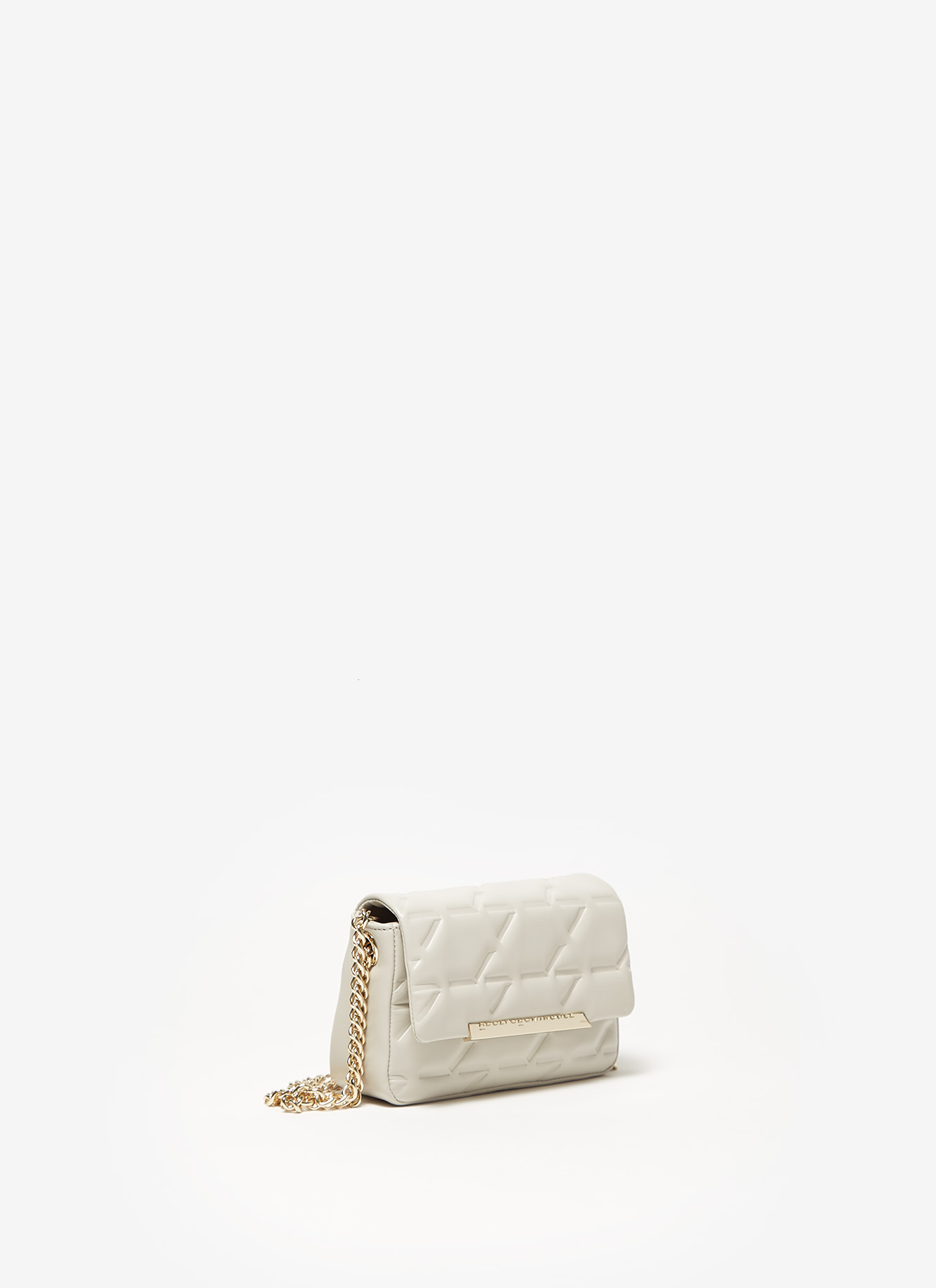 Small quilted leather flapped bag image number 1