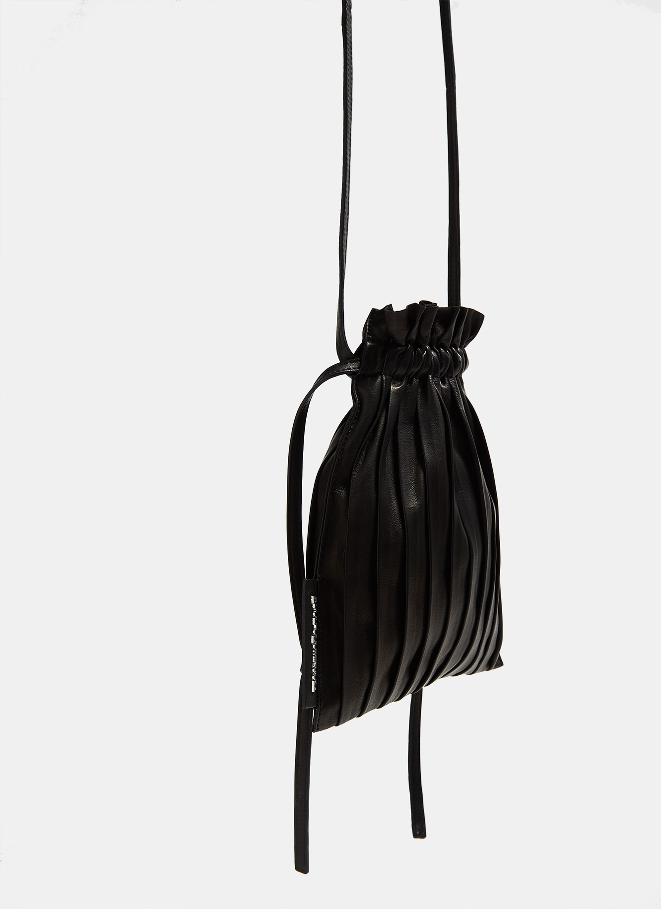 Mini crossbody bag in pleated leather image number 1