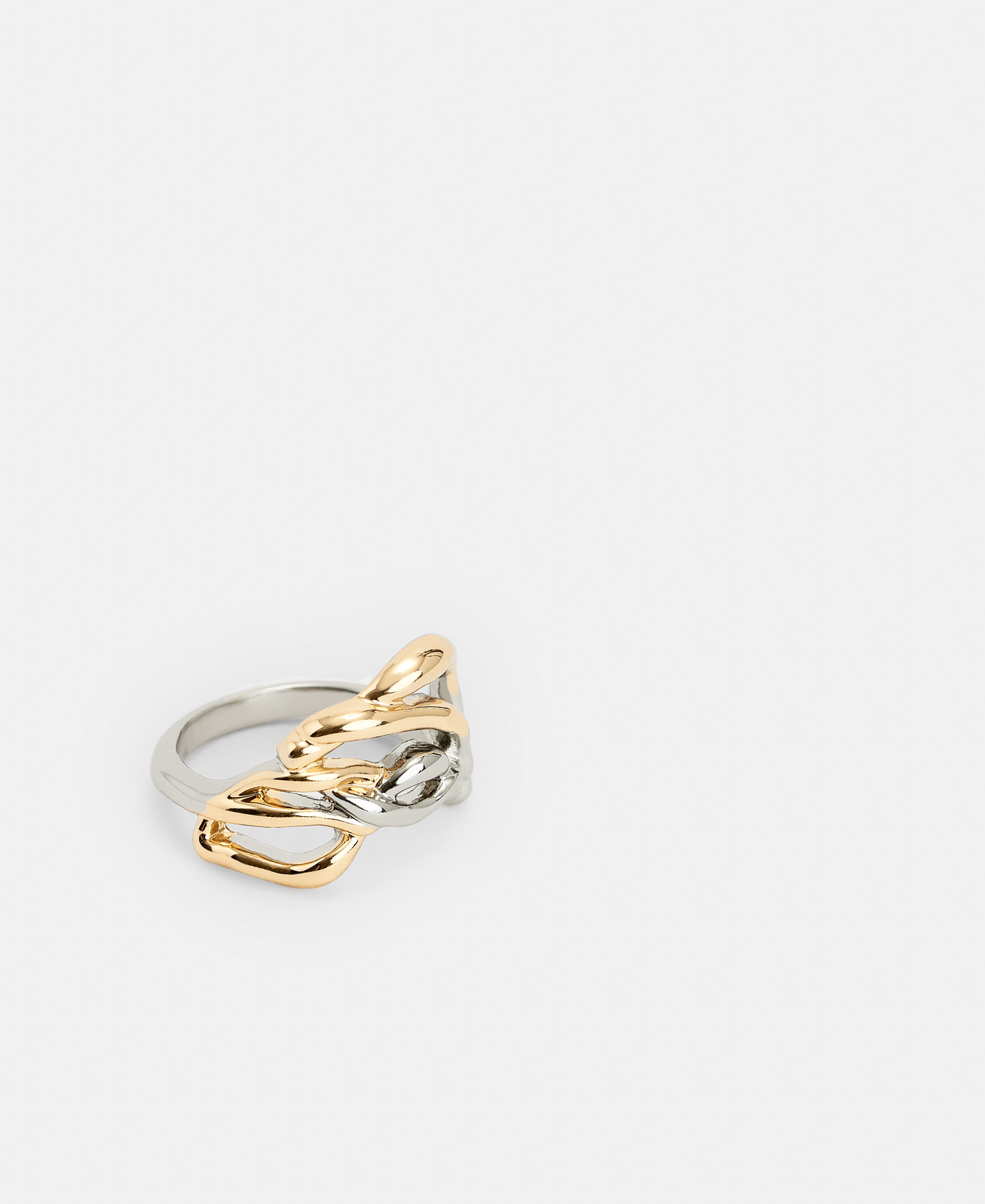 Anillo silueta hoja en zinc image number 2