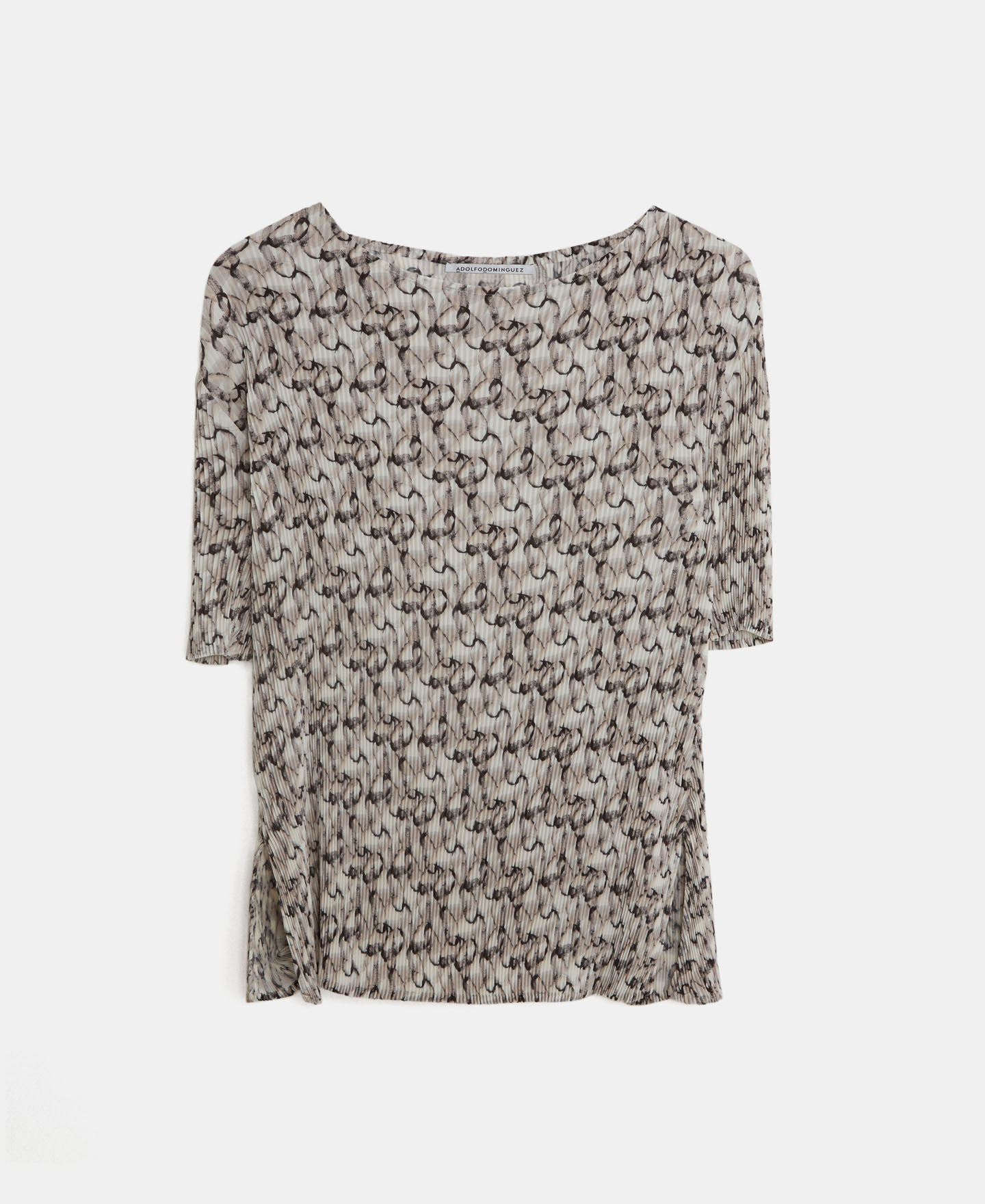 Printed crinkle blouse image number 4
