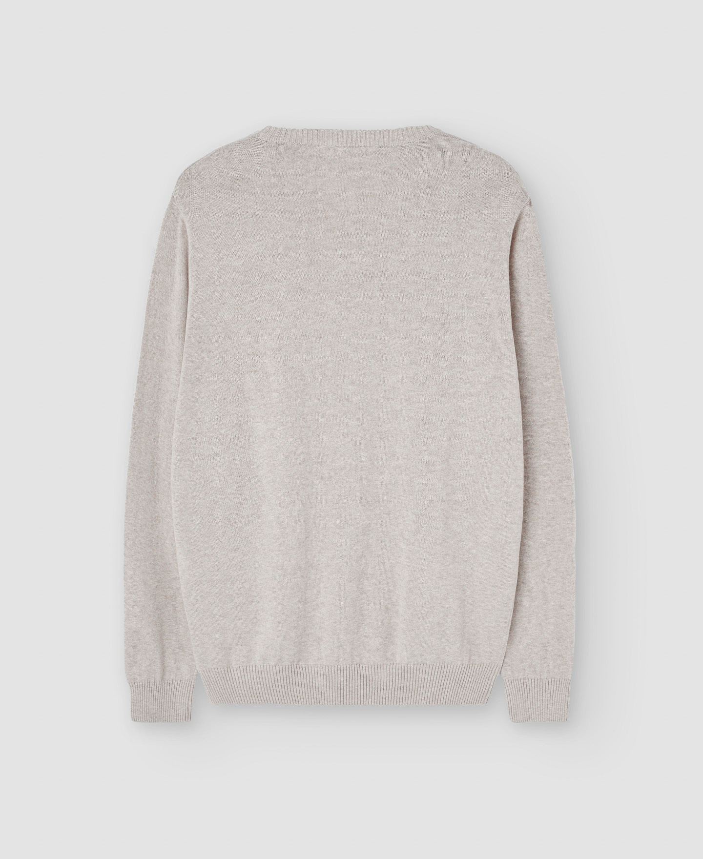 Cotton and wool V-neck sweater image number 5