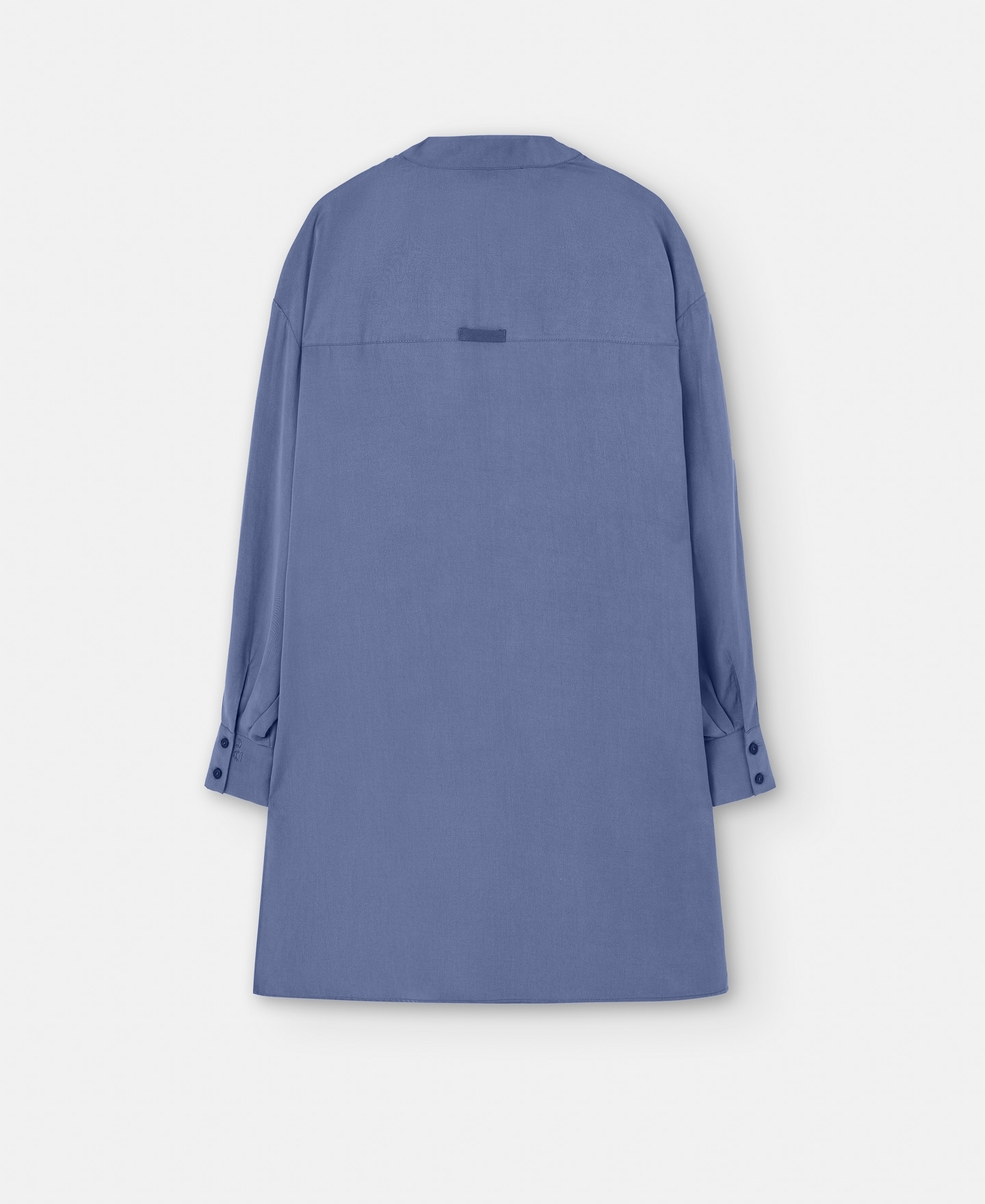 Mandarin collar lyocell long blouse image number 5