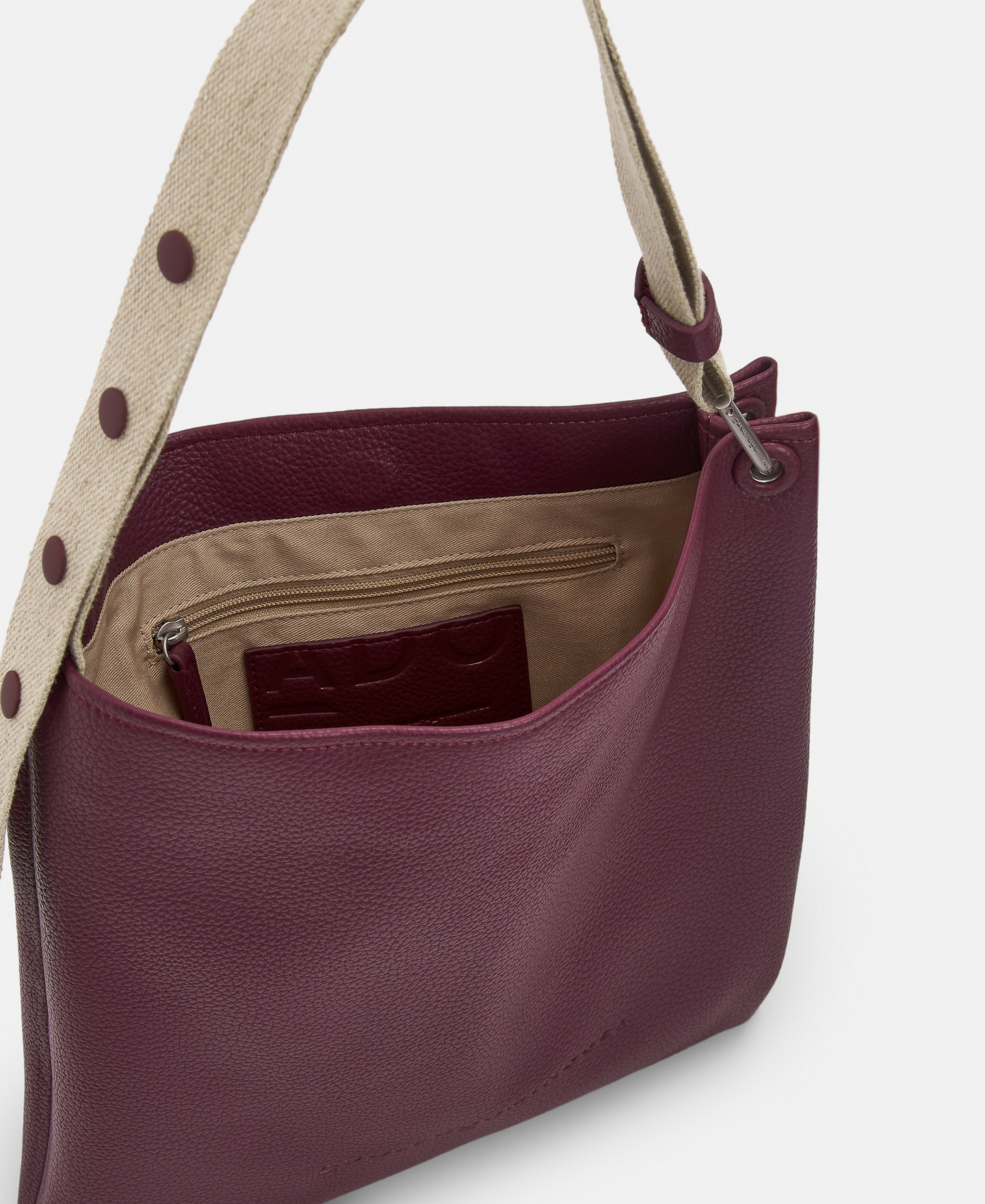 Recycled material vertical hobo bag image number 2