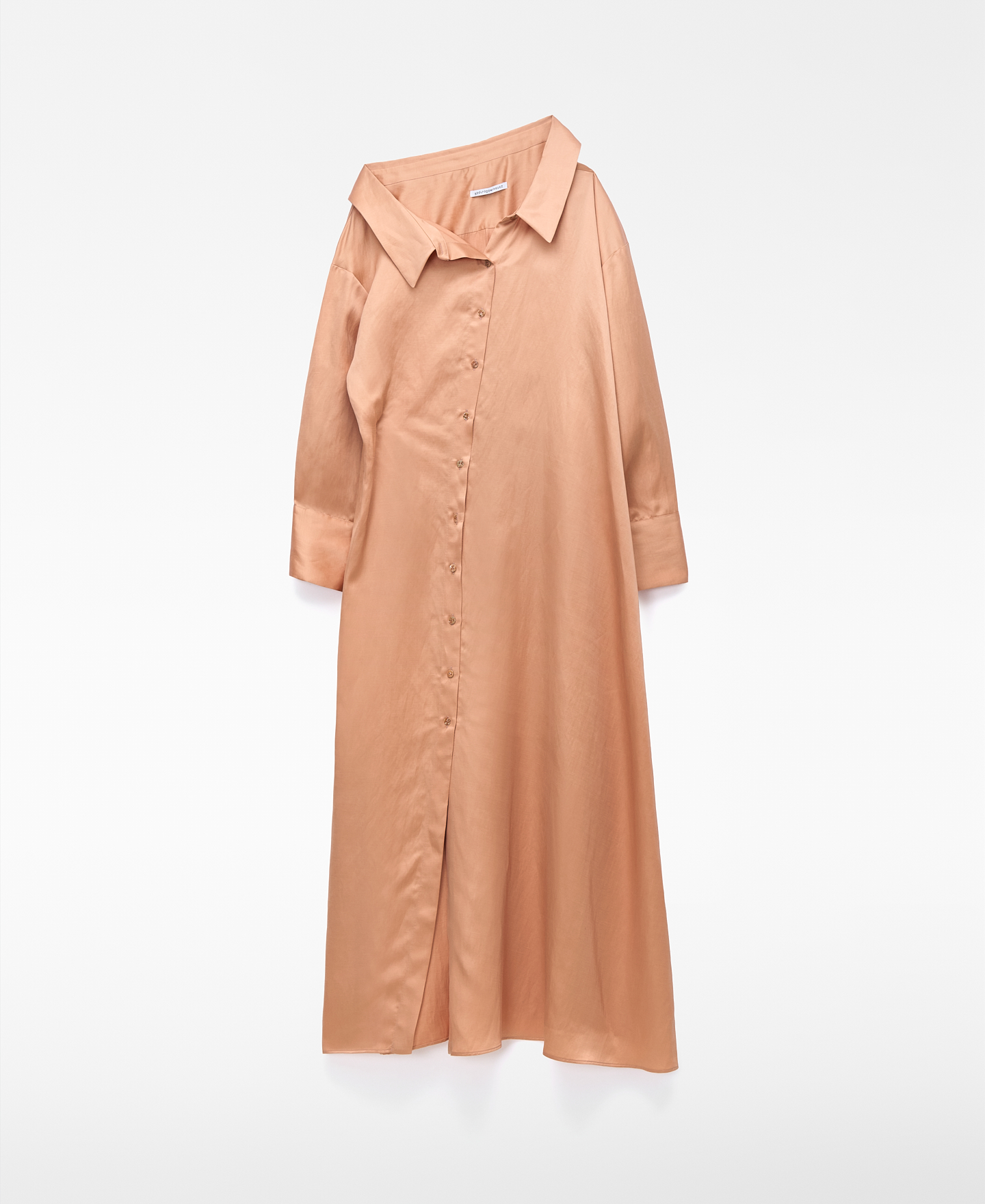 Unconstructed collar shirt dress image number 4