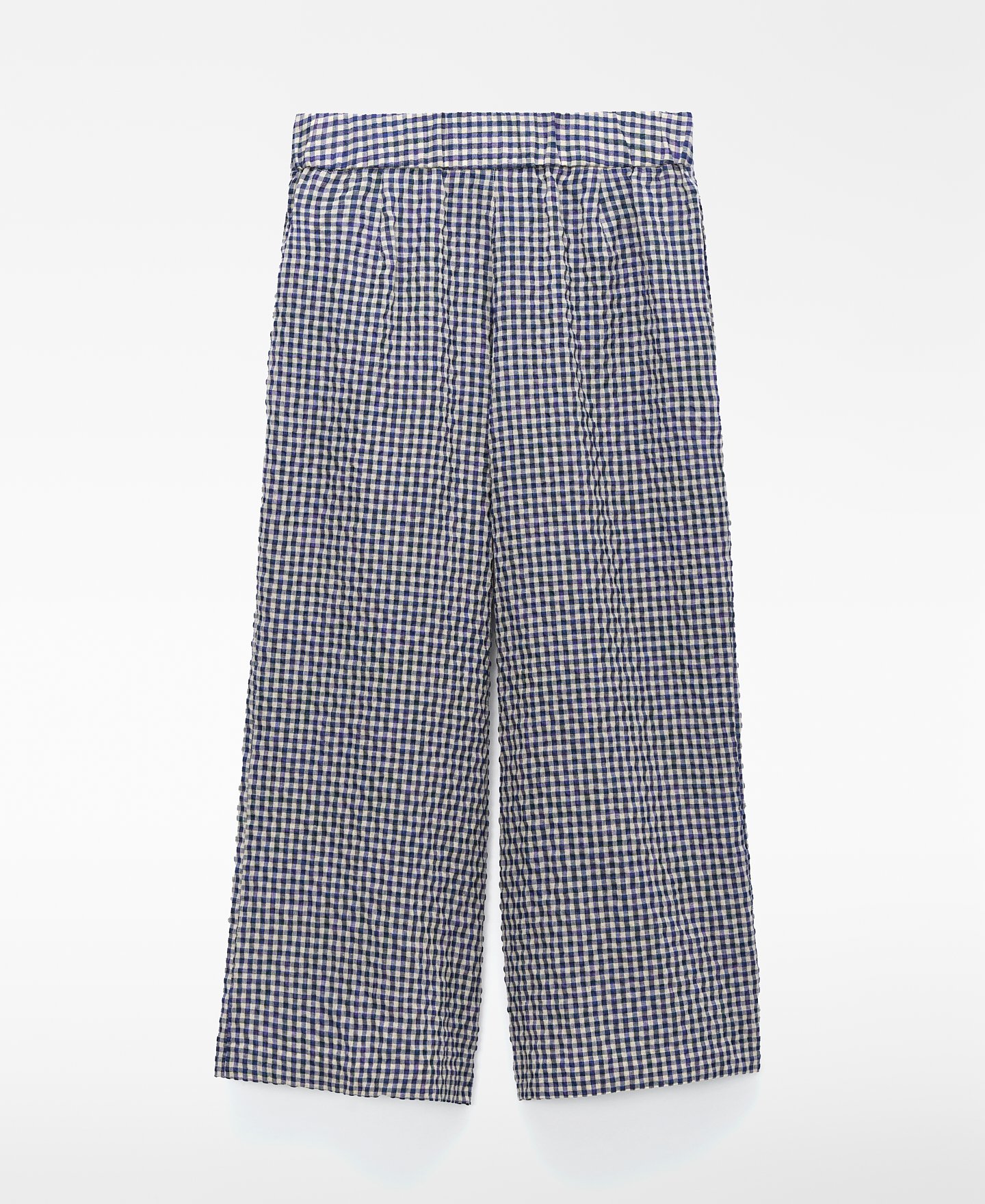 Gingham seersucker trousers image number 5