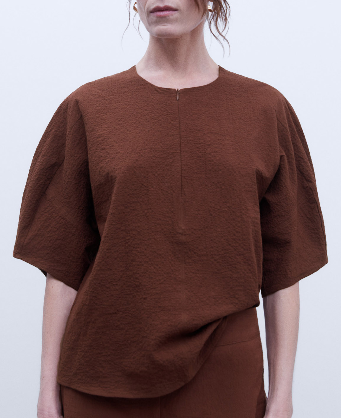 Seersucker silhouetted shirt image number 0