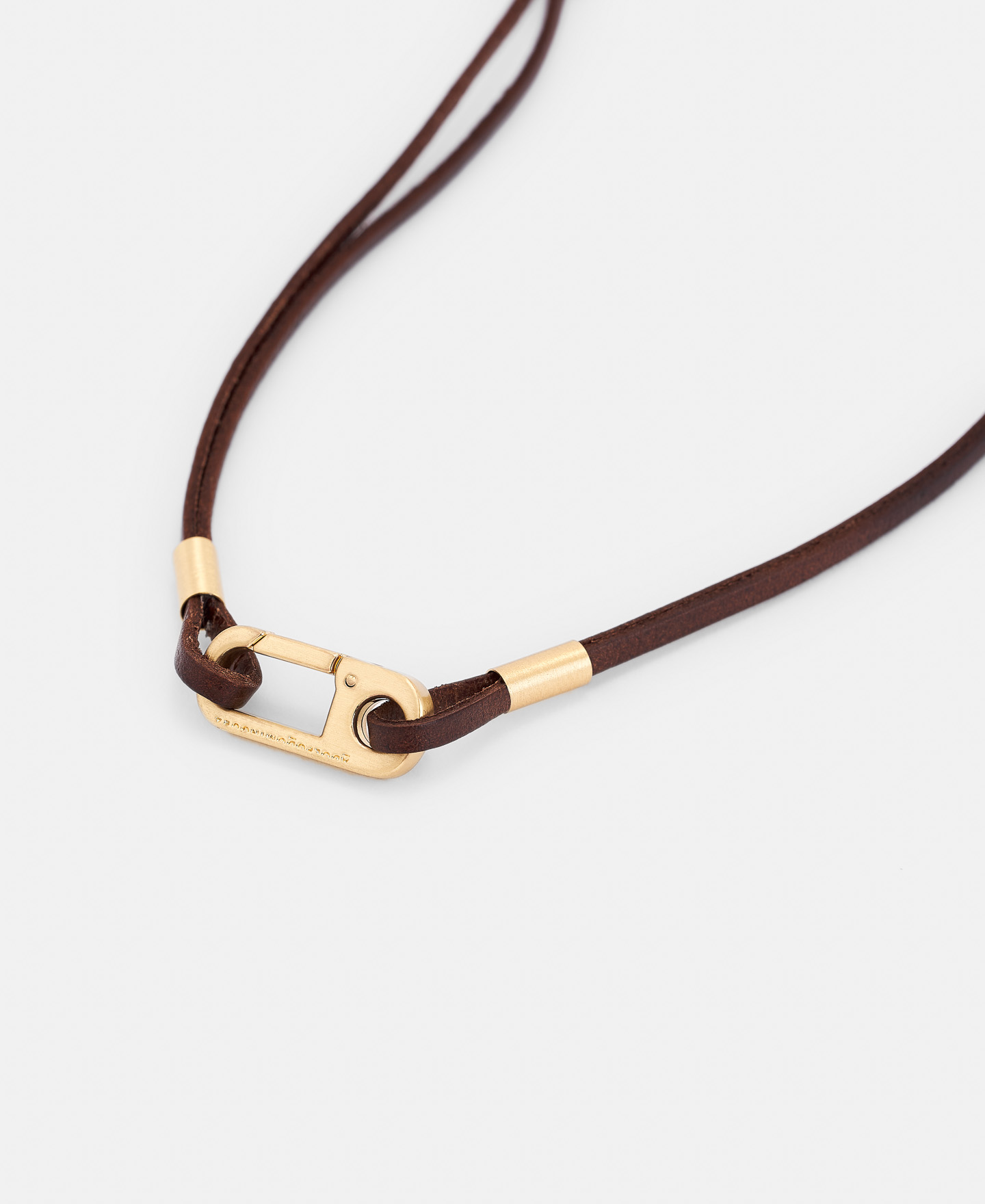 Metal pendant with braided leather image number 2