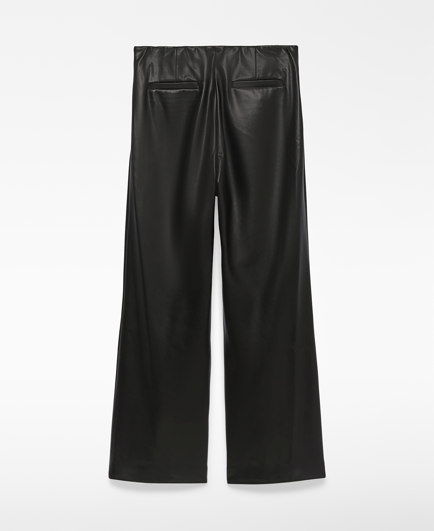 Leather-Non-Leather flare trousers woman image number 5
