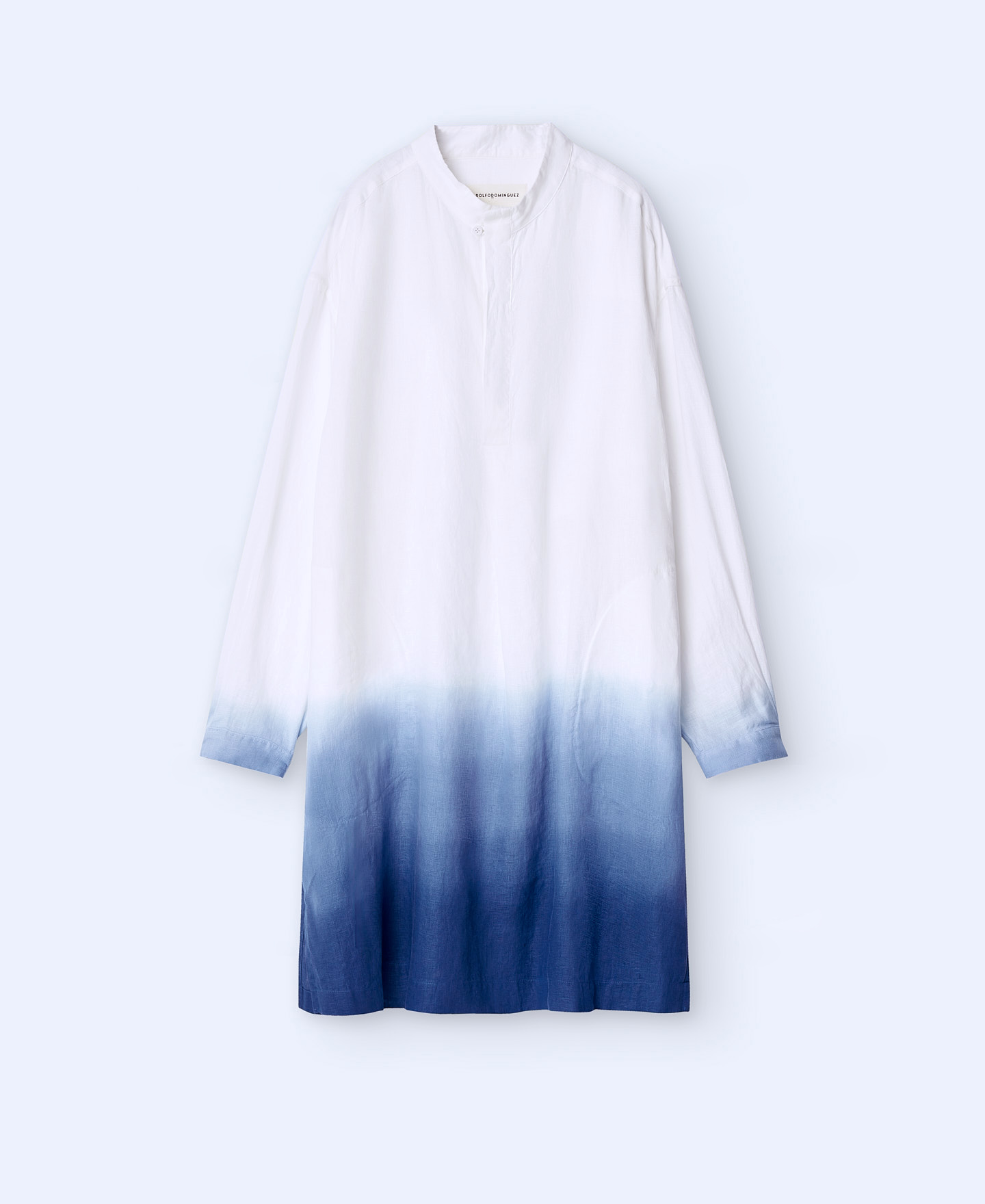 Kaftan cuello Mao en lino europeo image number 4