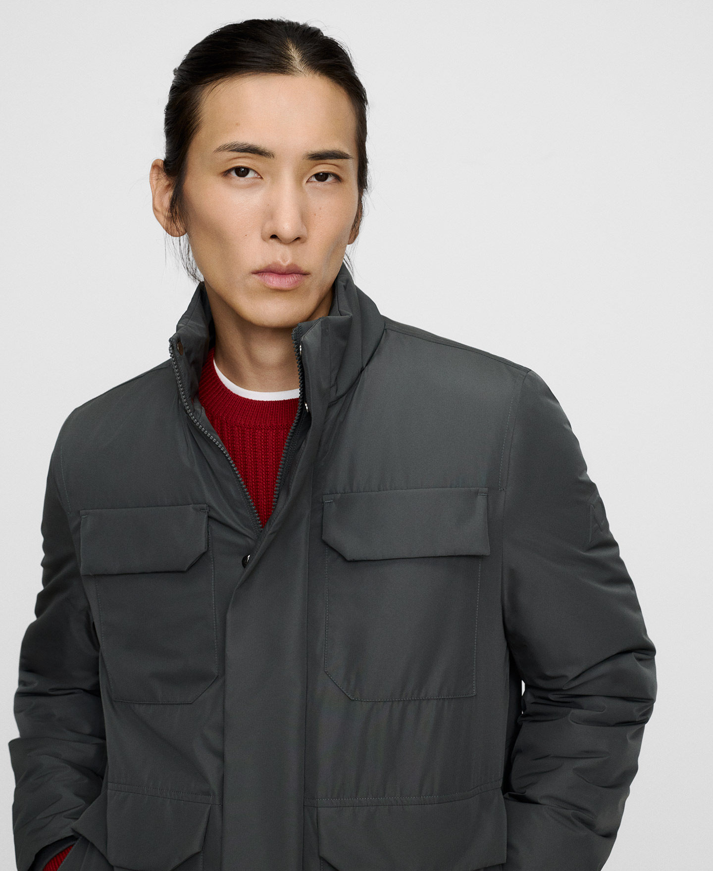 Padded jacket with pockets image number 3