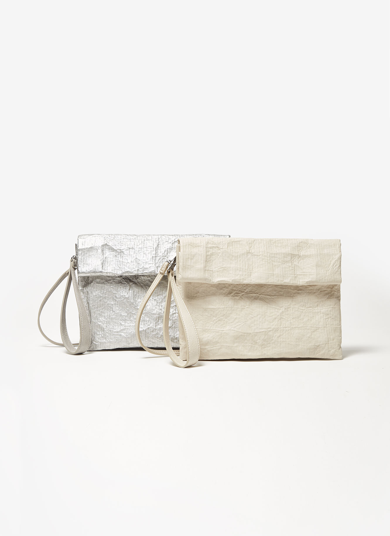 Wrinkled clutch with wrist strap image number 5