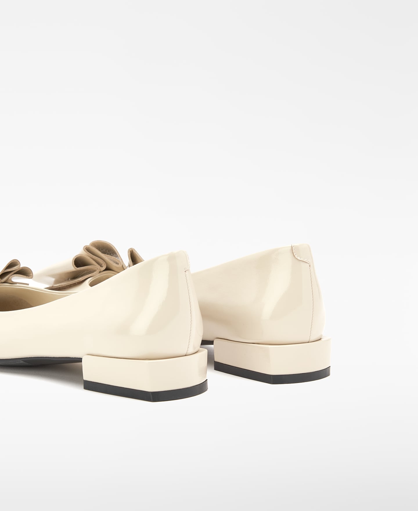 Leather heeled ballet flat image number 2