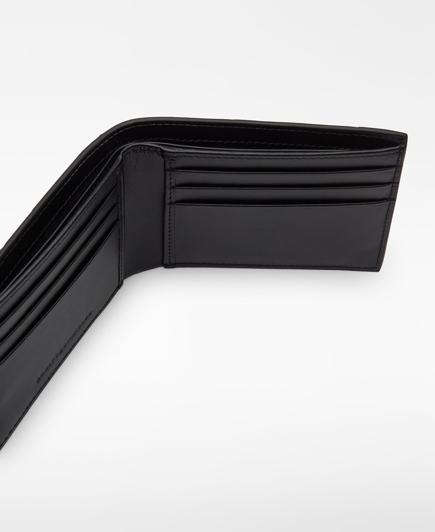 Fold-out braided leather wallet image number 2