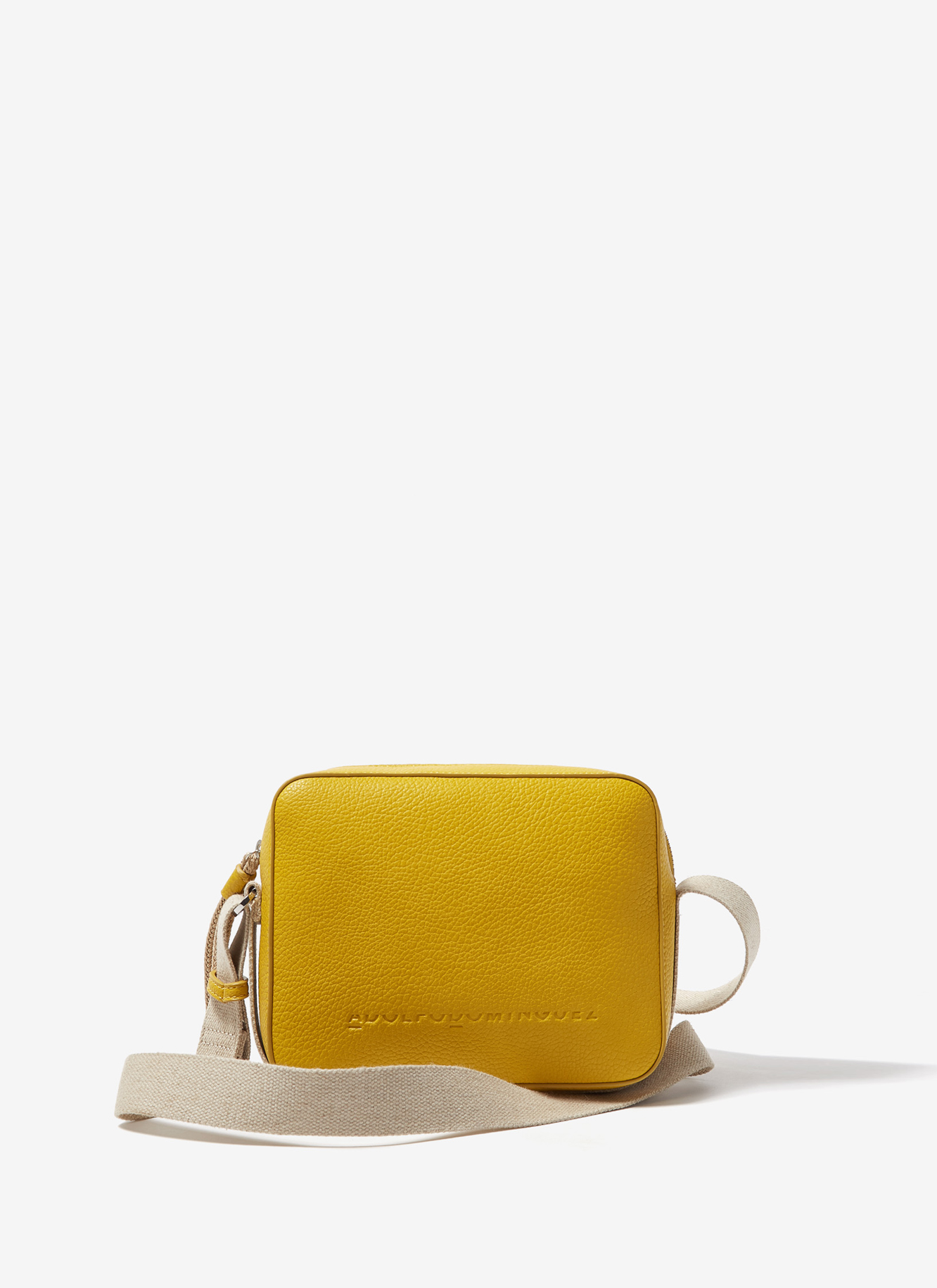 Squared faux leather crossbody bag image number 0