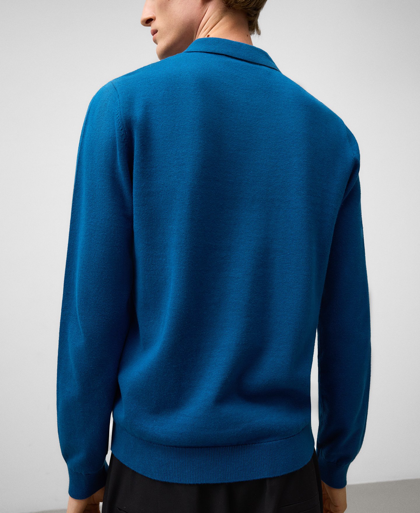 Regular fit long sleeve polo shirt man image number 2