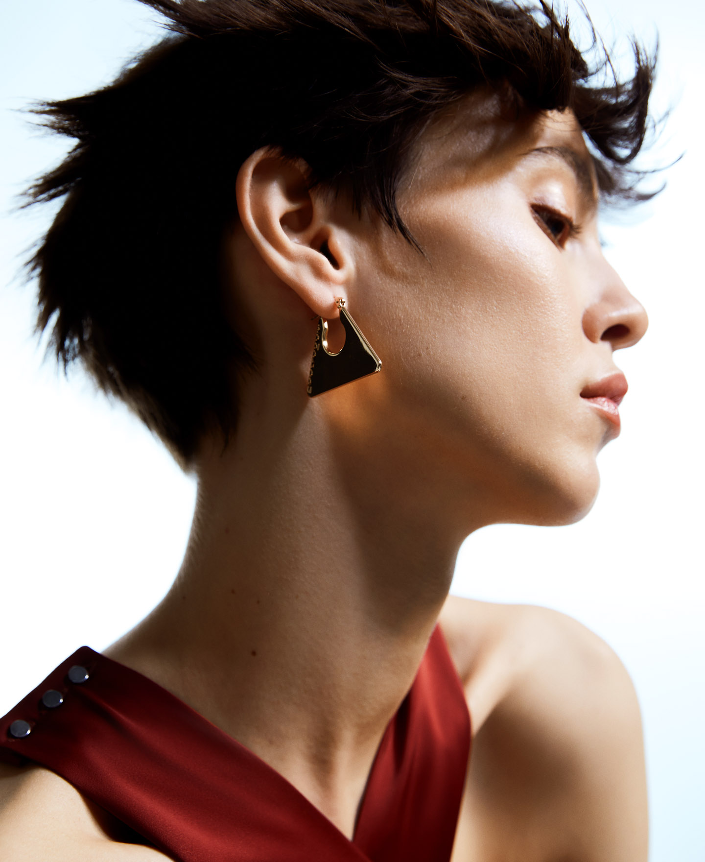 Zinc triangular earrings image number 4
