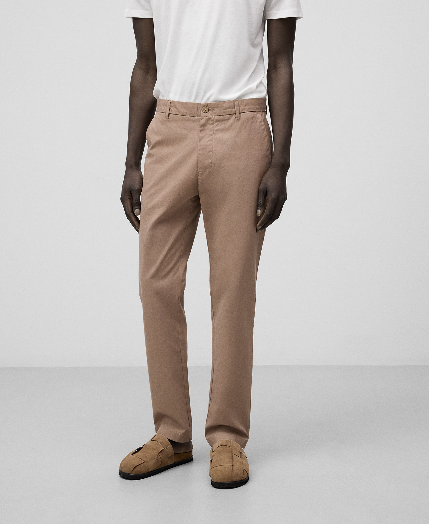 Regular fit chino trousers man image number 0