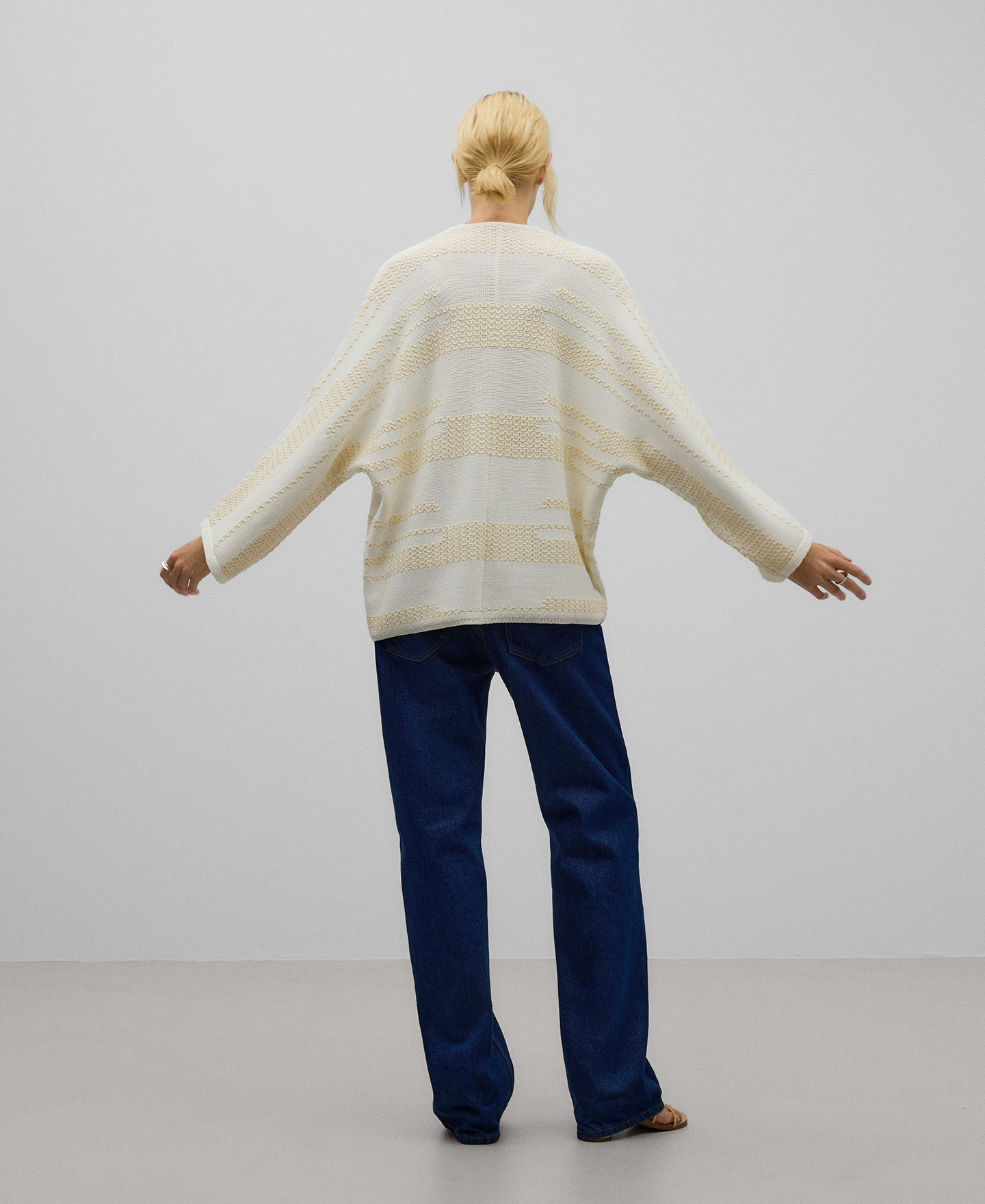 Veste jacquard écru pour femme image number 2